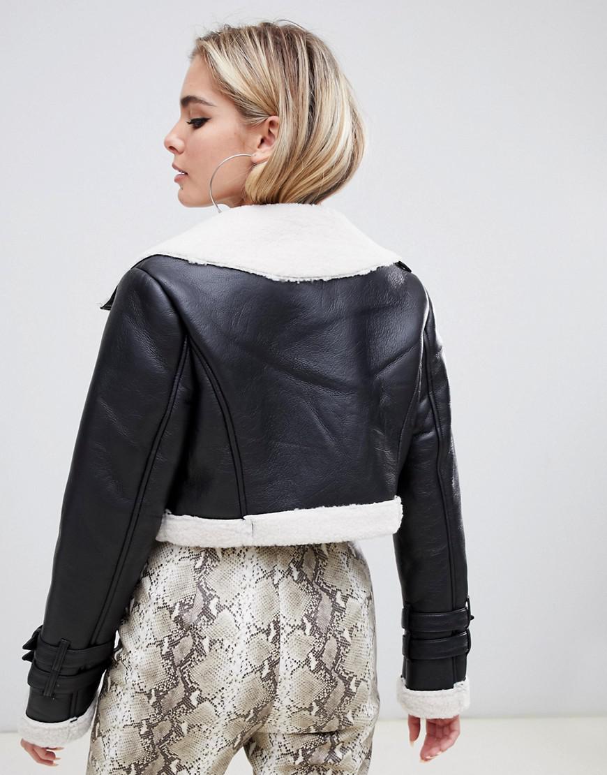 aviator jacket cropped