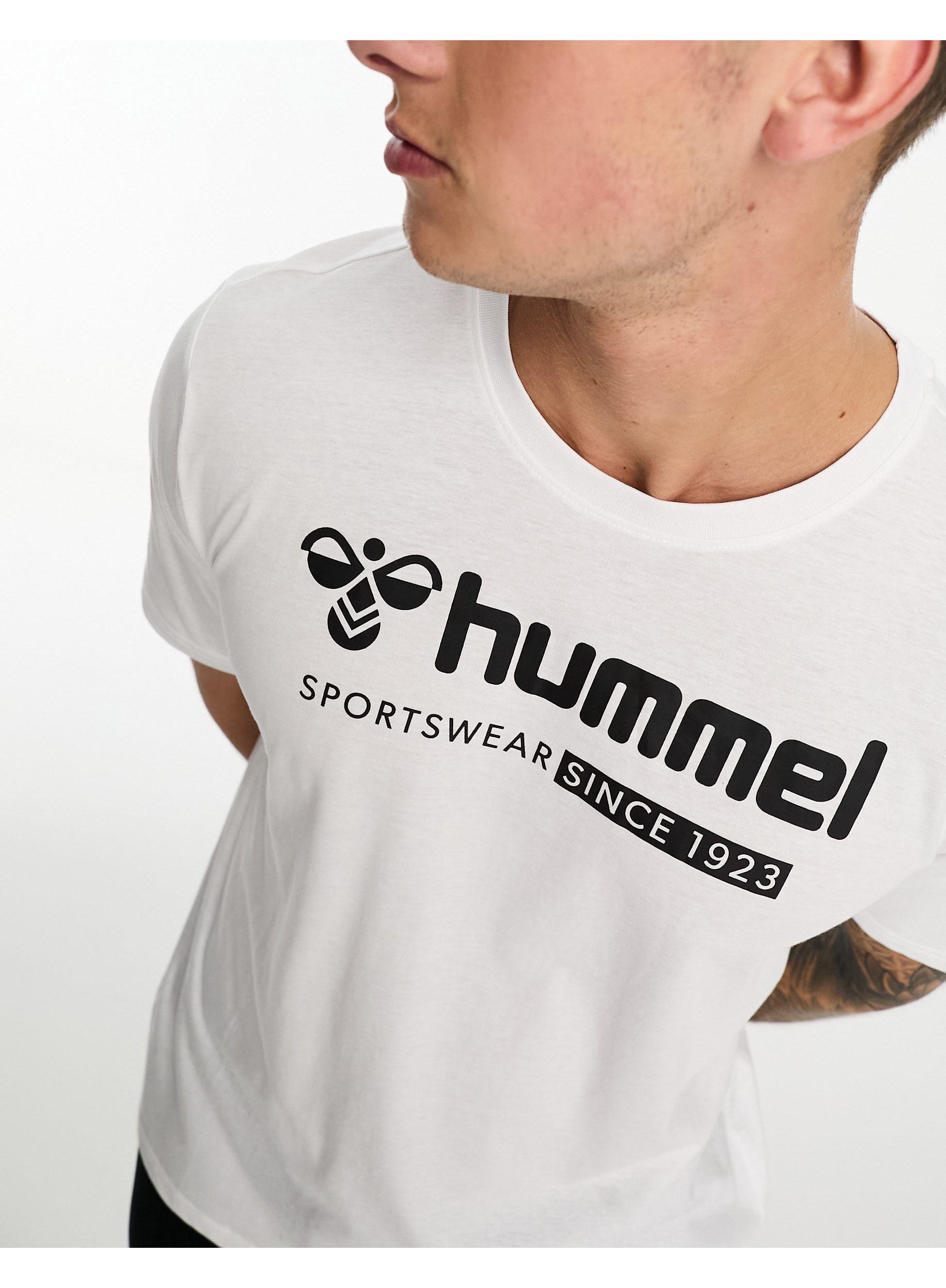 Hummel Regular Fit T-shirt With Oversized Logo in White for Men | Lyst