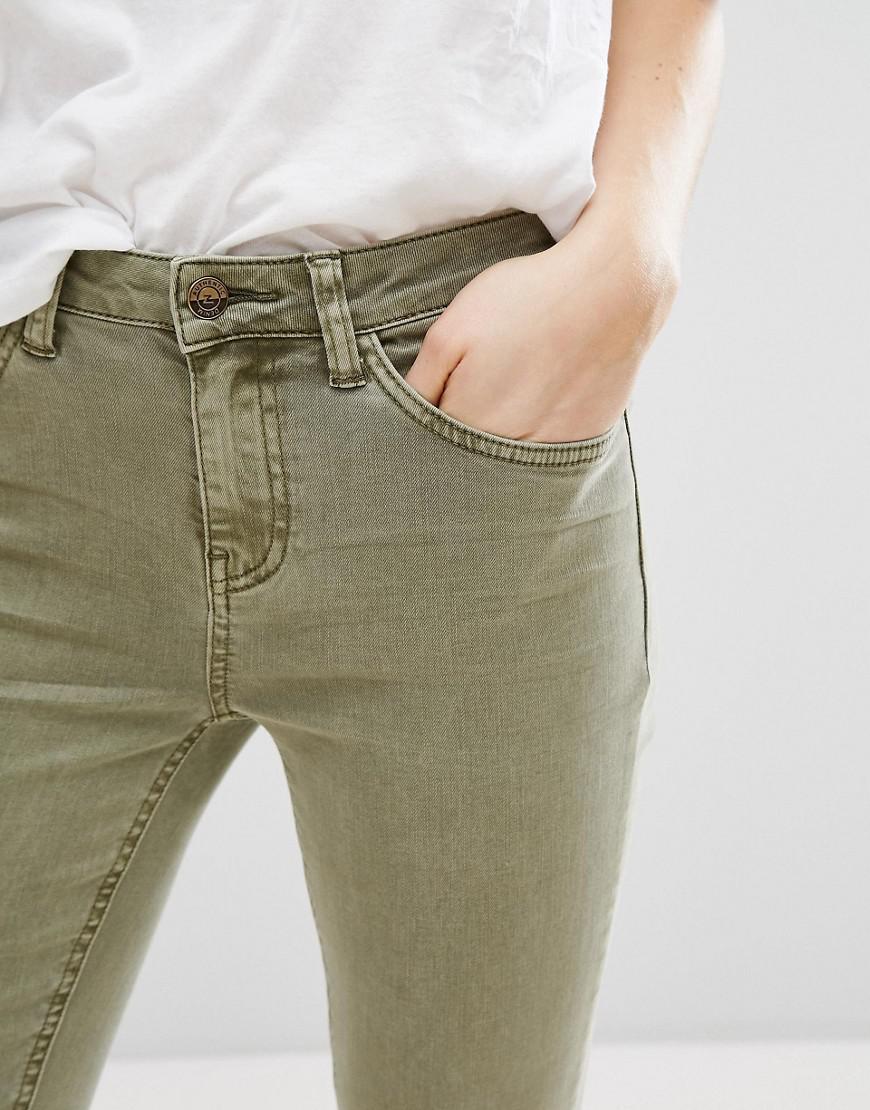 New Look Denim Khaki Skinny Jeans in Green Lyst