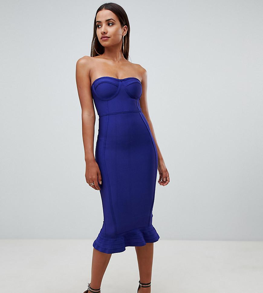 pretty little thing navy dress