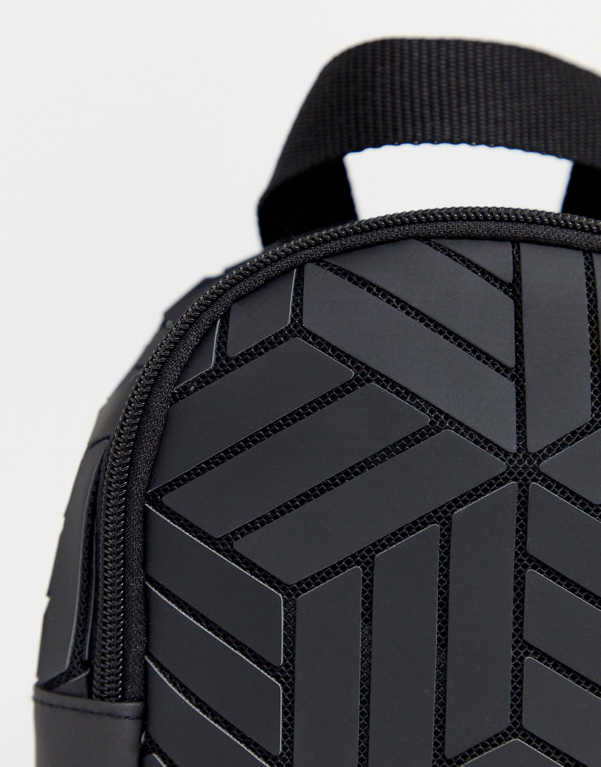 adidas Originals Leather 3d Geometric Mini Backpack in Black - Lyst