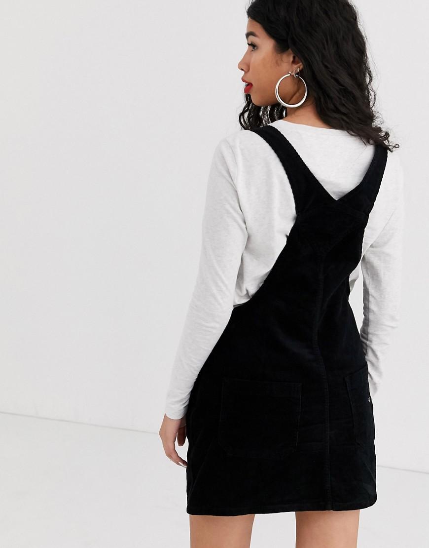 Robe salopette en velours cotele Tommy Hilfiger en coloris Noir Lyst