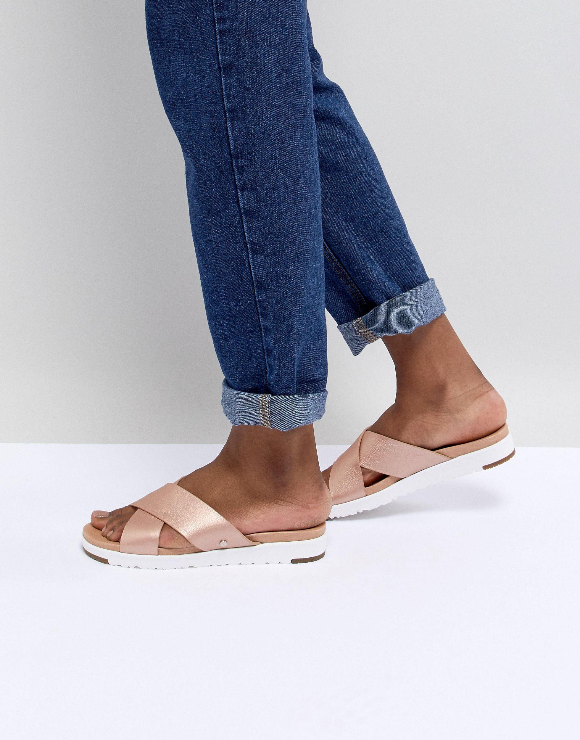 Kari - Mules à brides croisées - Or 