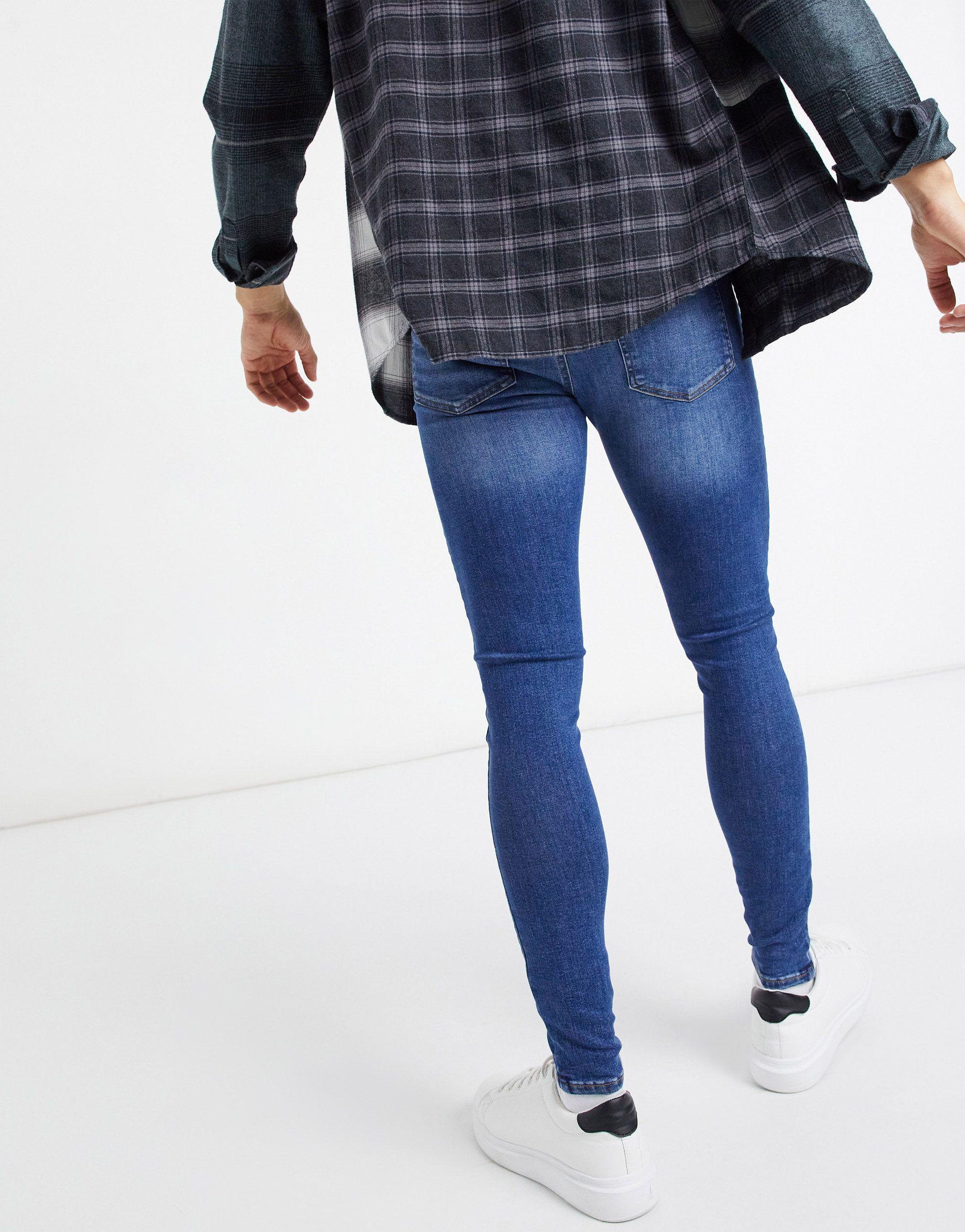 blue super skinny jeans