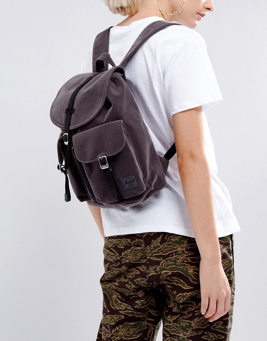 Herschel Supply Co. Velvet Mini Dawson Backpack in Gray | Lyst