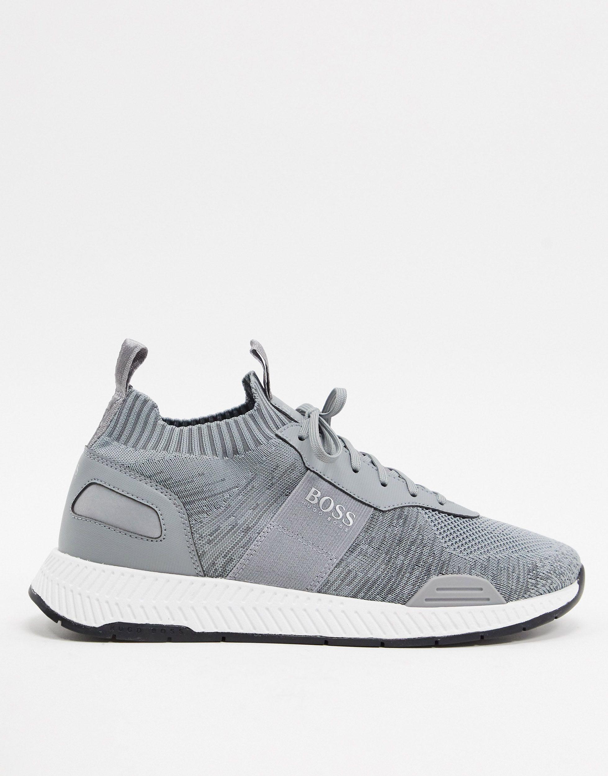 BOSS by HUGO BOSS Titanium Odour Repellent Runner Sneakers in Grey (Gray)  for Men | Lyst