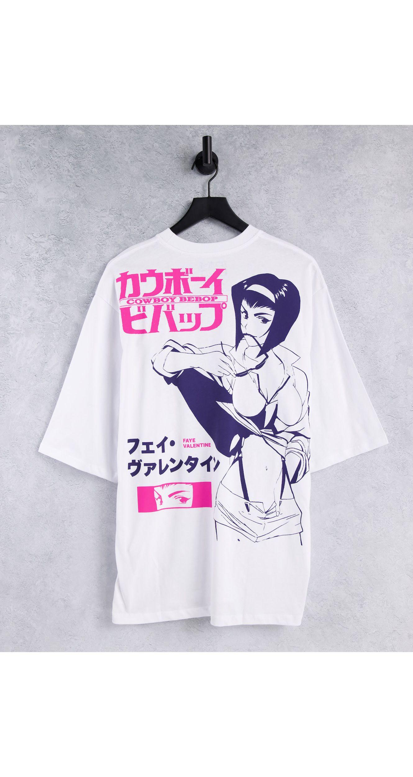 T-shirt con stampa di manga sul retro, colore da Uomo di Pull&Bear in  Bianco | Lyst
