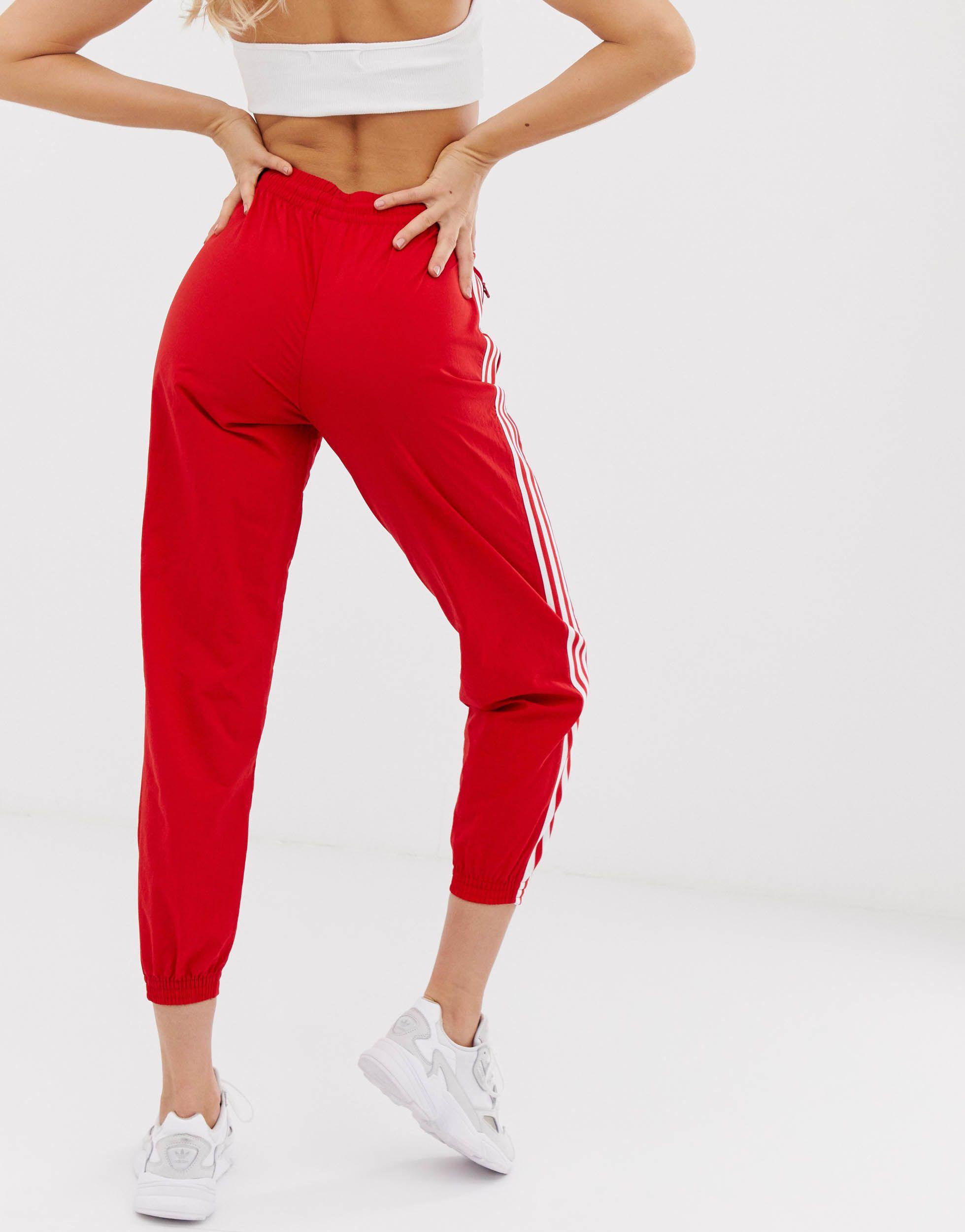 Adicolor locked up - Pantalon adidas Originals en coloris Rouge | Lyst