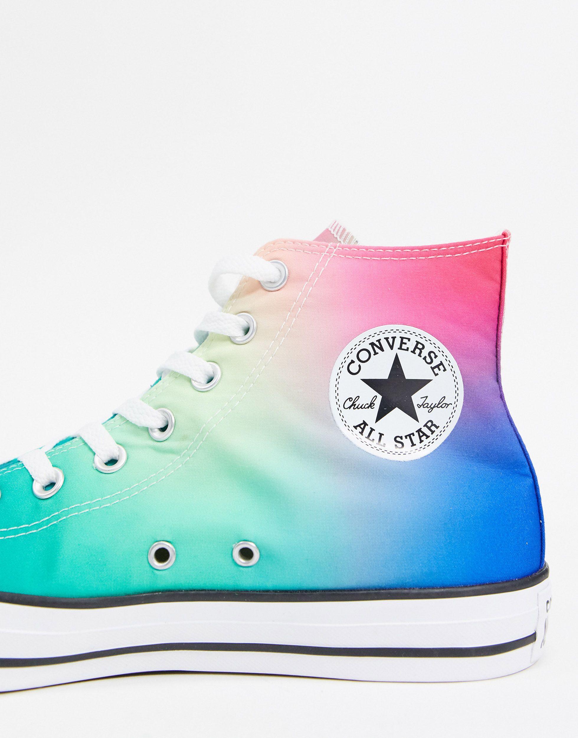 Chuck Taylor All Star - Baskets montantes effet dégradé - Bleu et rose  Converse en coloris Bleu | Lyst