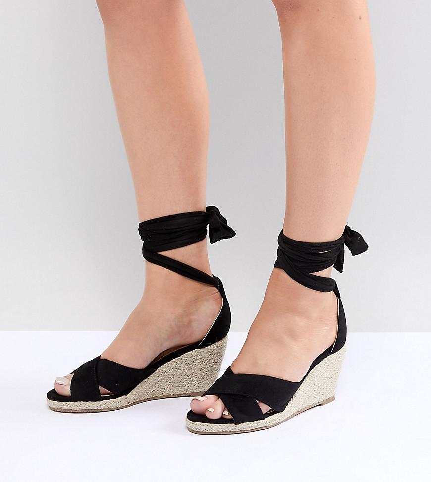 truffle collection heeled espadrille wedges