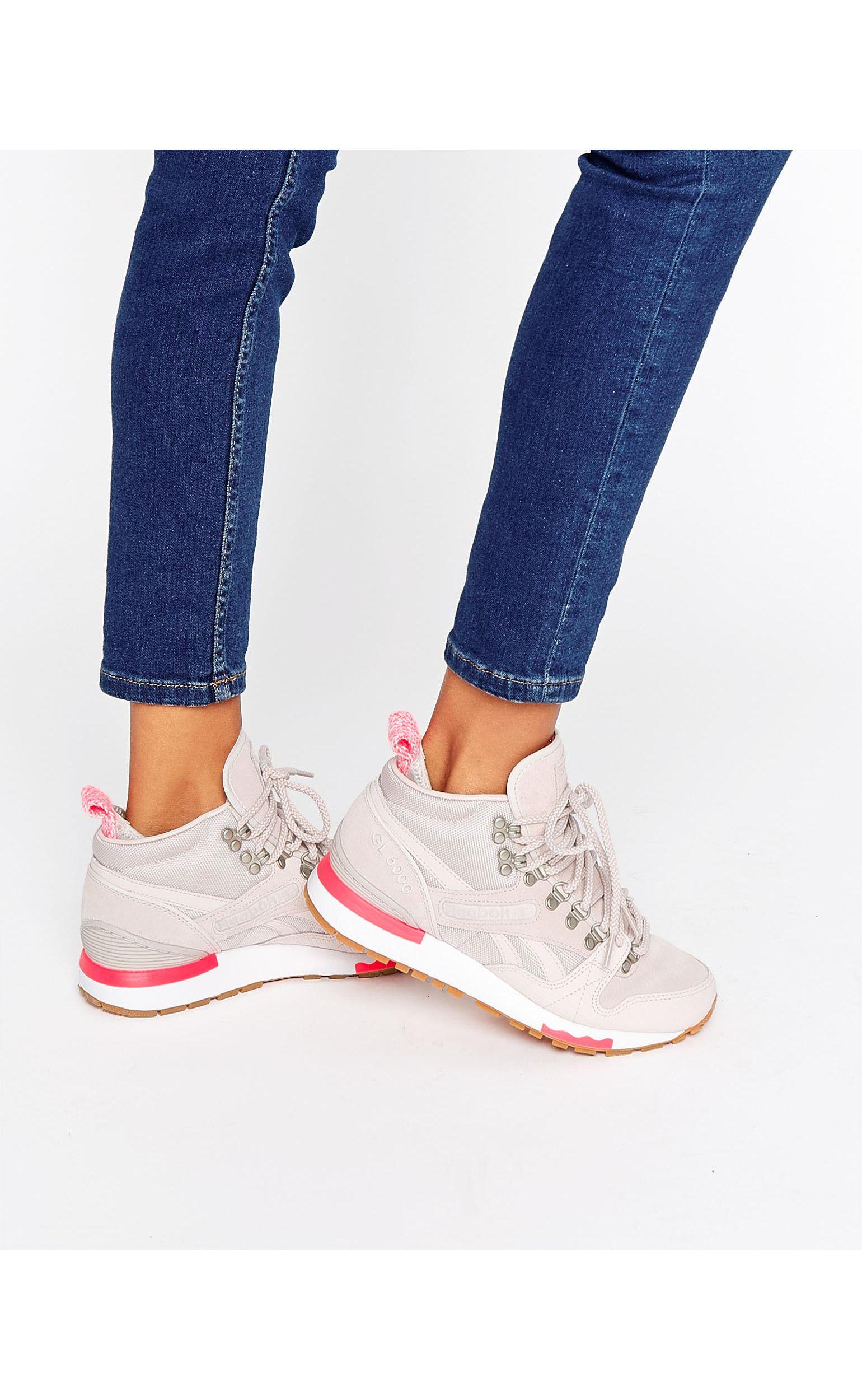 reebok nylon white alpine trainers