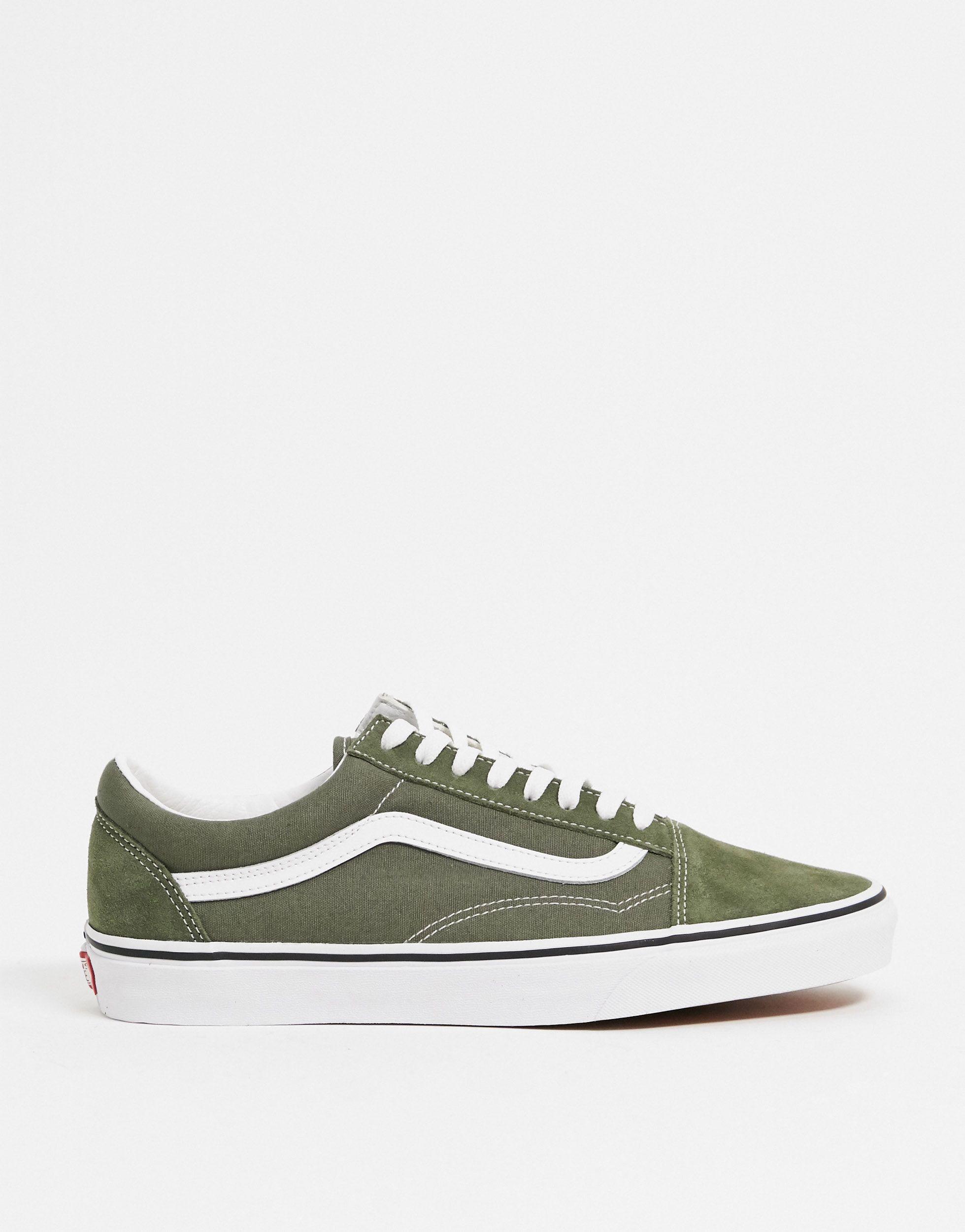 vans pelle verde