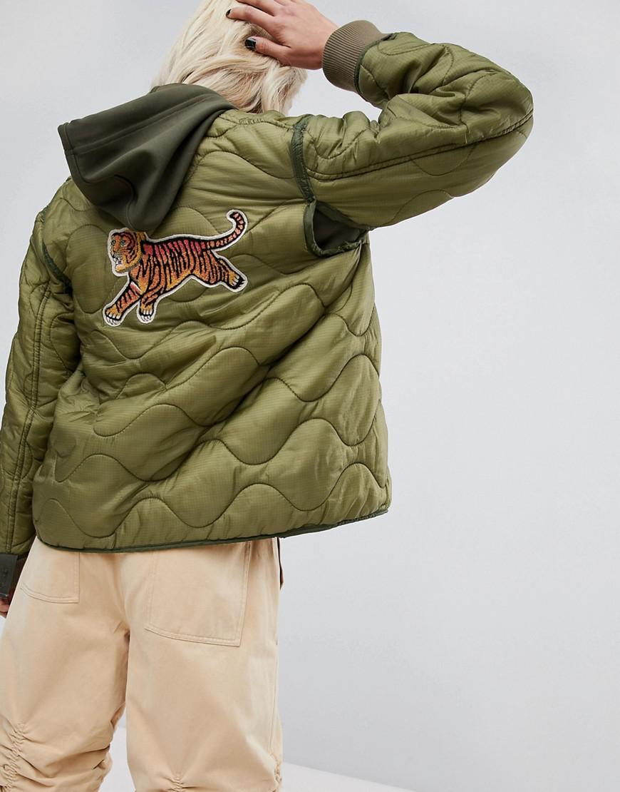 Maharishi Upcycled Military Liner Jacket in Green | Lyst