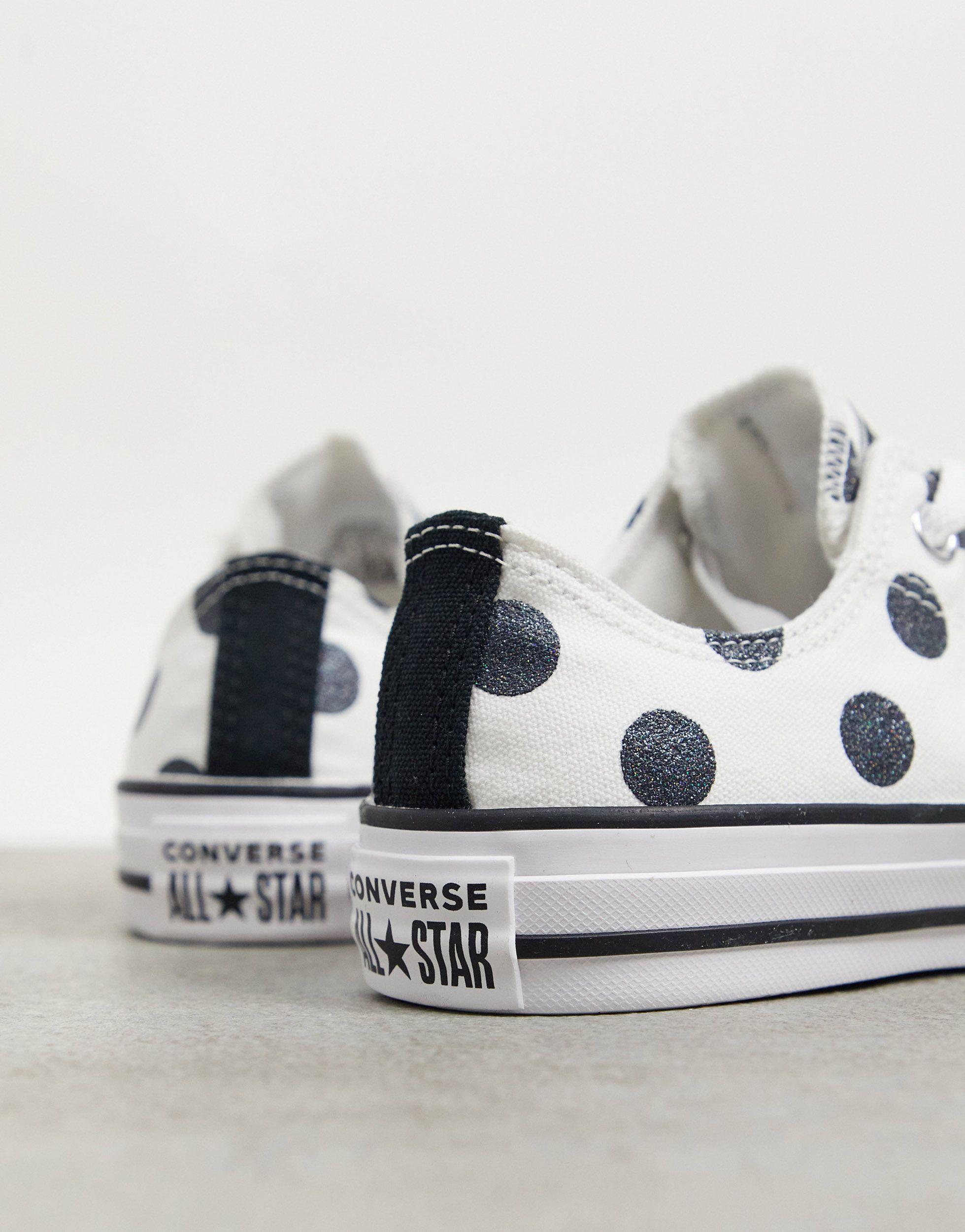 Converse a pois hot sale