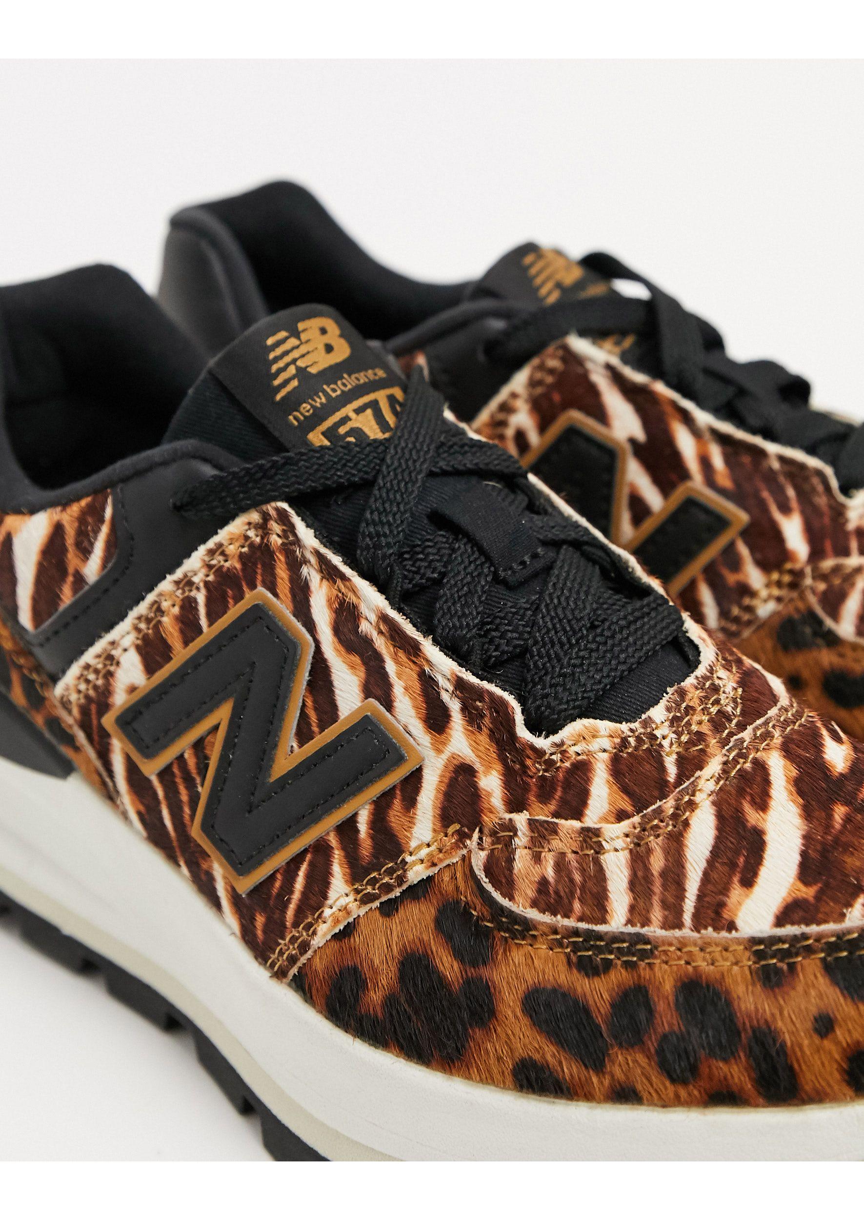 Zapatillas con estampado animal y plataforma 574 New Balance | Lyst