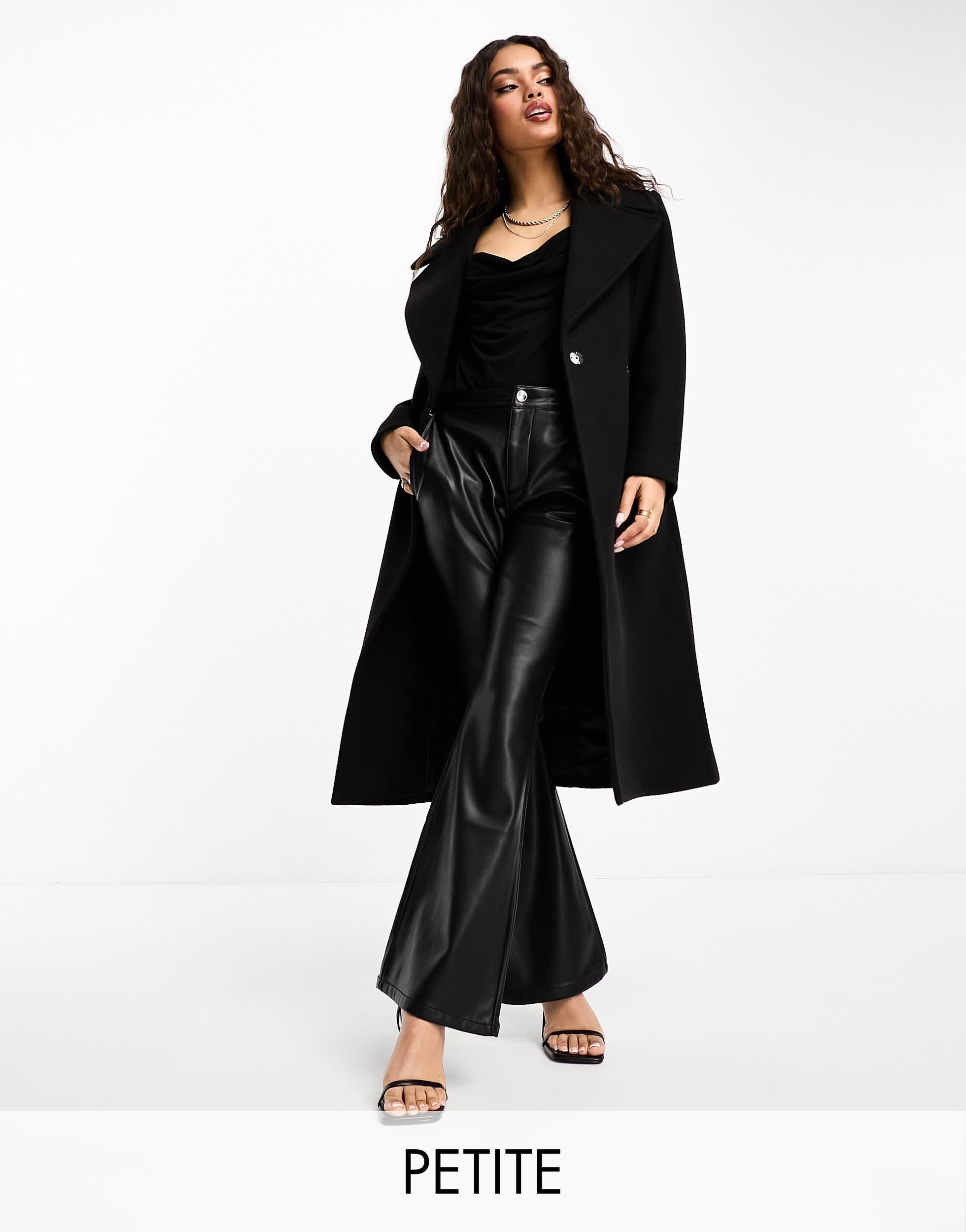 Forever New Formal Wrap Coat With Tie Belt in Black Lyst Australia