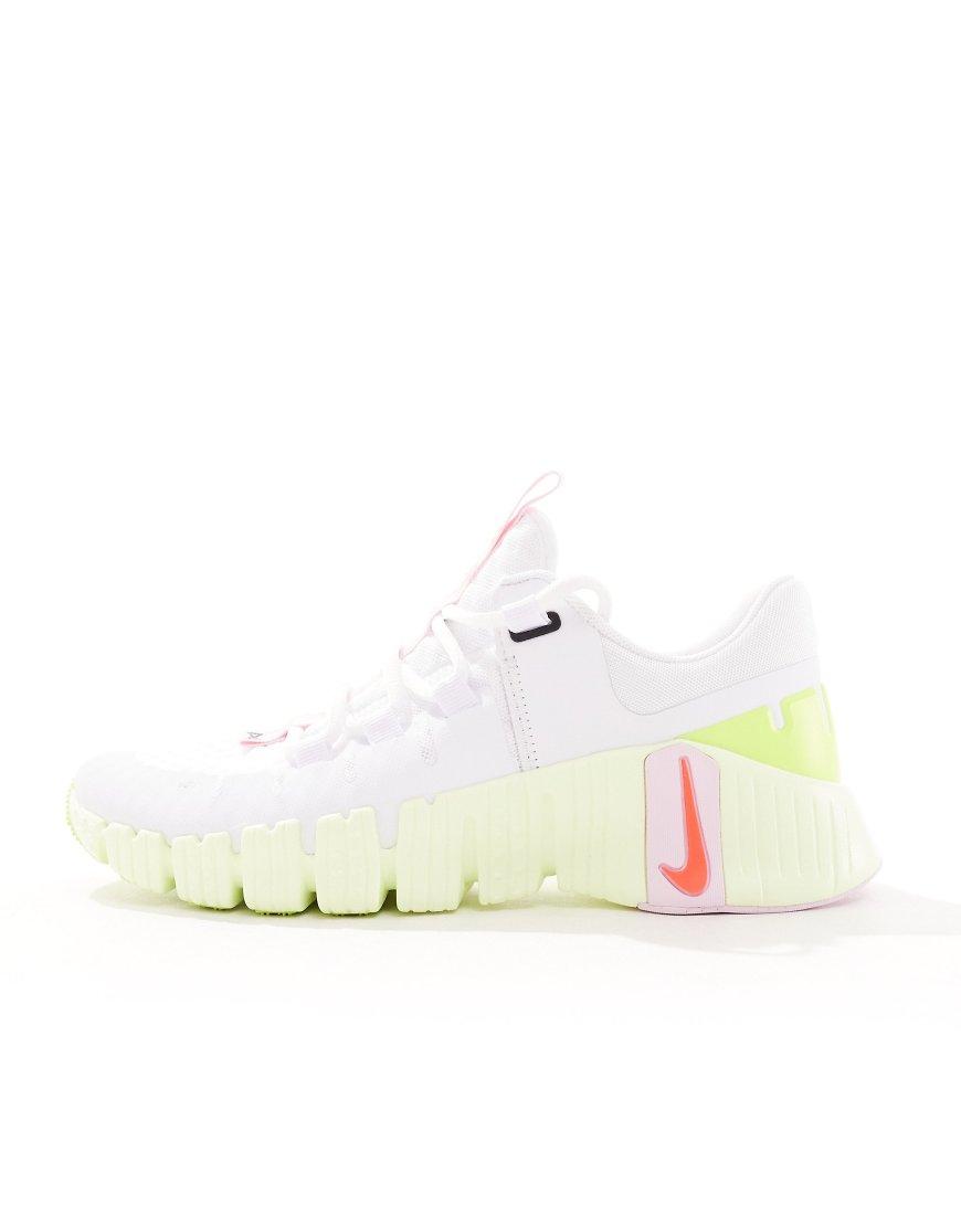 Zapatillas De Deporte Blancas Y Amarillo Neón Free Metcon 5 De Nike de  color Blanco | Lyst
