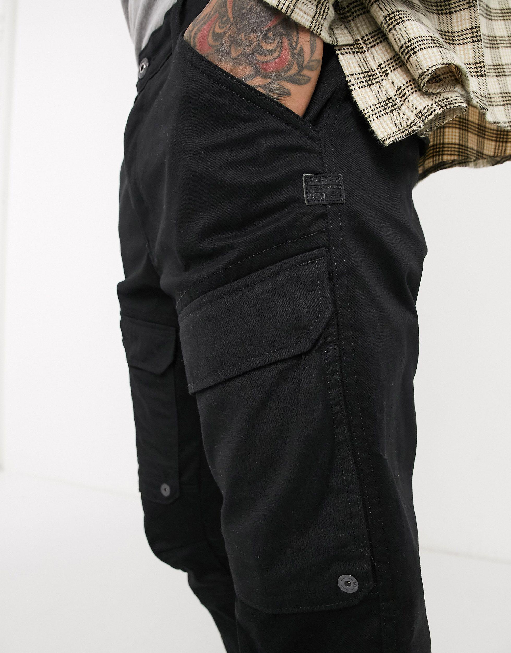 front pocket slim cargo pants