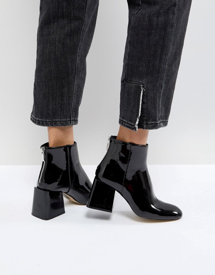 vinyl ankle boots