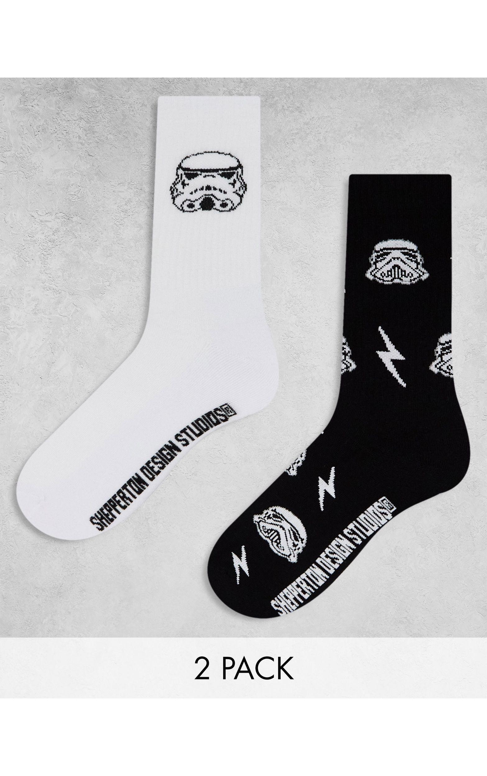Stormtrooper - confezione da 2 paia di calzini neri e bianchi di ASOS da  Uomo | Lyst