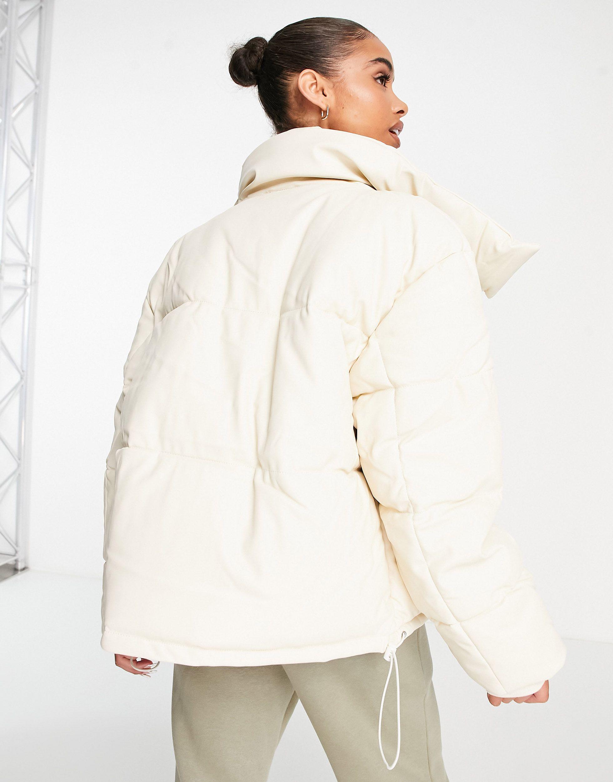 missguided self belted puffer
