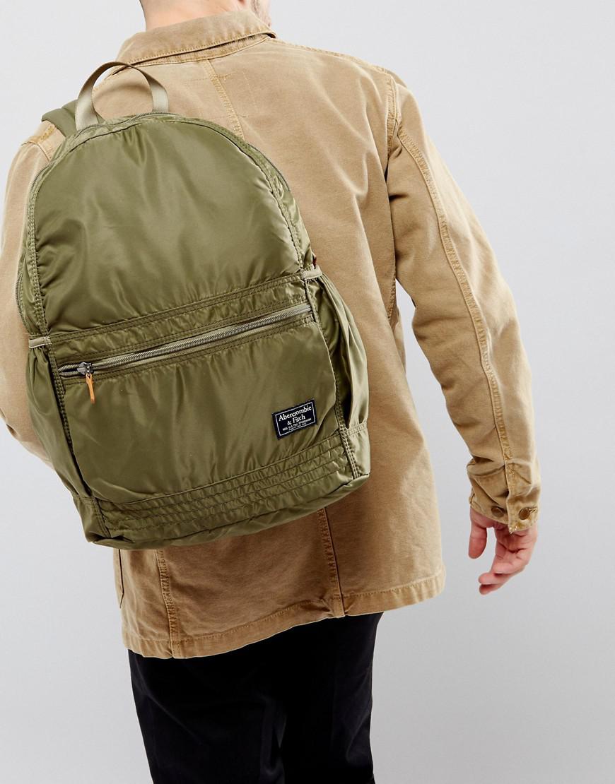 Abercrombie & Fitch Synthetic Backpack In Olive in Green for Men - Lyst