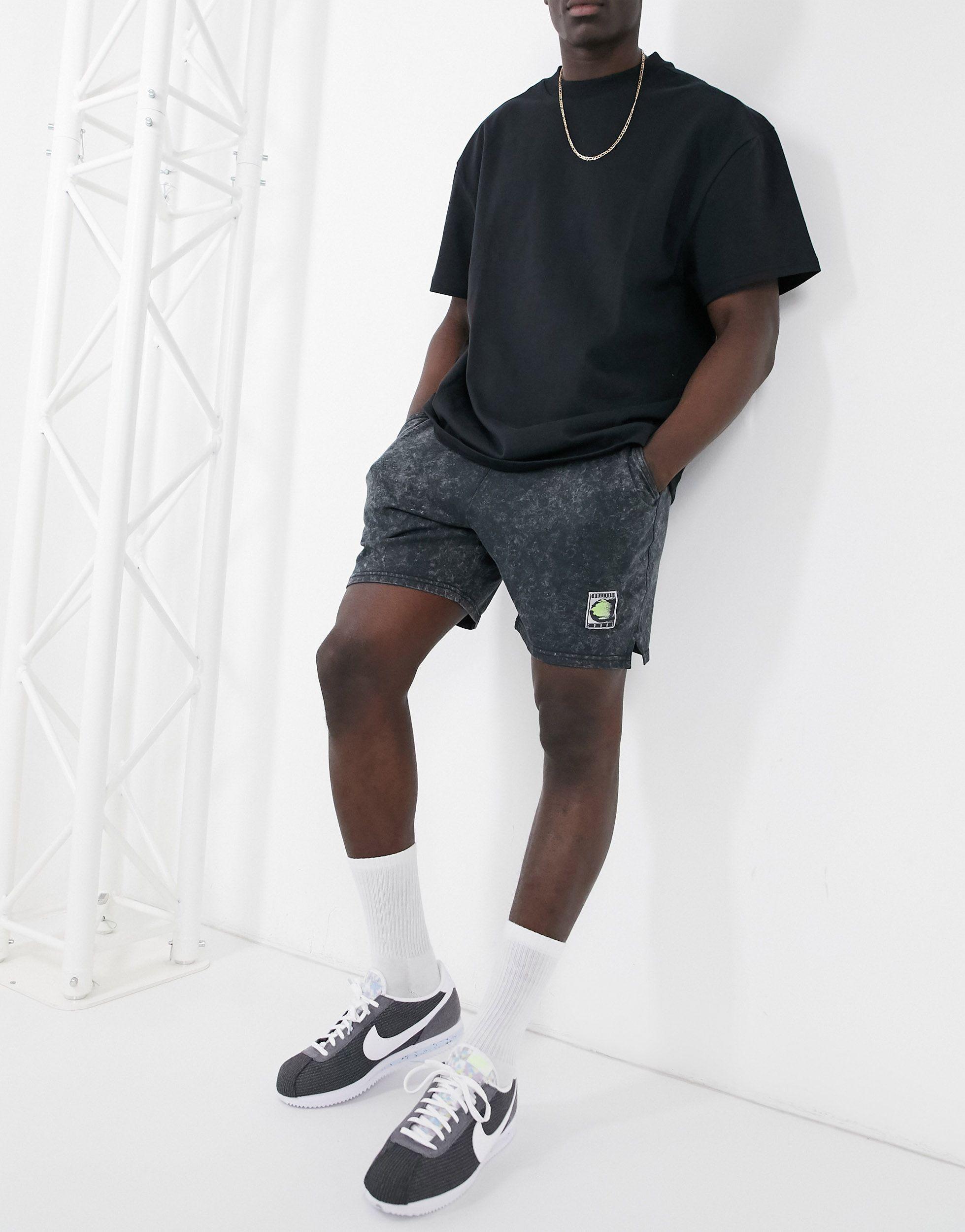 Nike Tennis Heritage Re-issue Acid Wash Shorts in Black for Men | Lyst