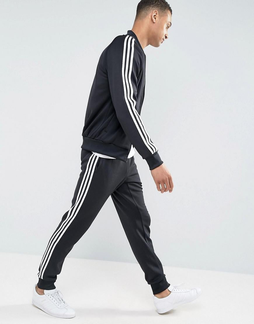 adidas Originals Cotton Superstar Cuffed Track Pants Aj6960 in Black for  Men | Lyst