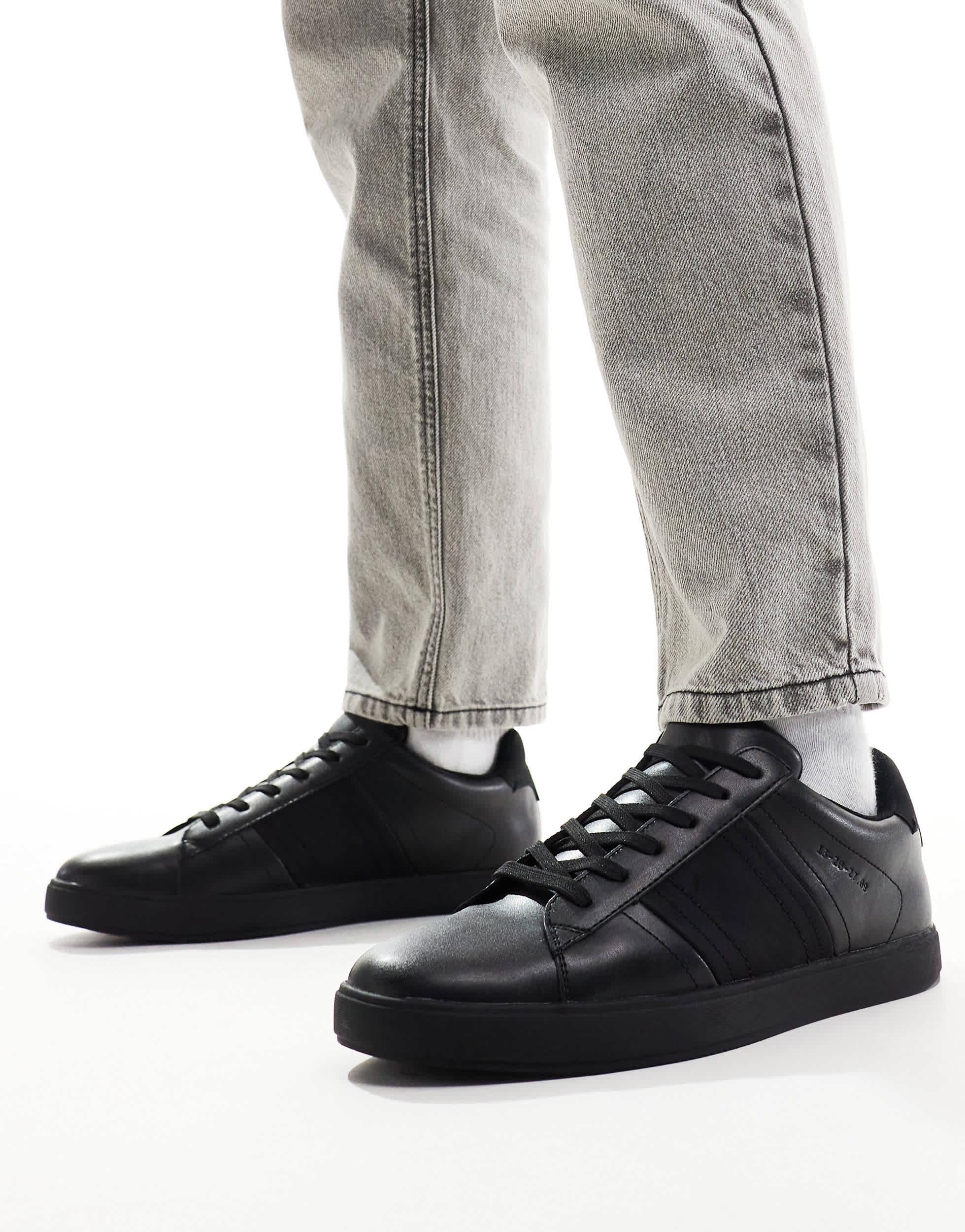 River island black shoes mens best sale