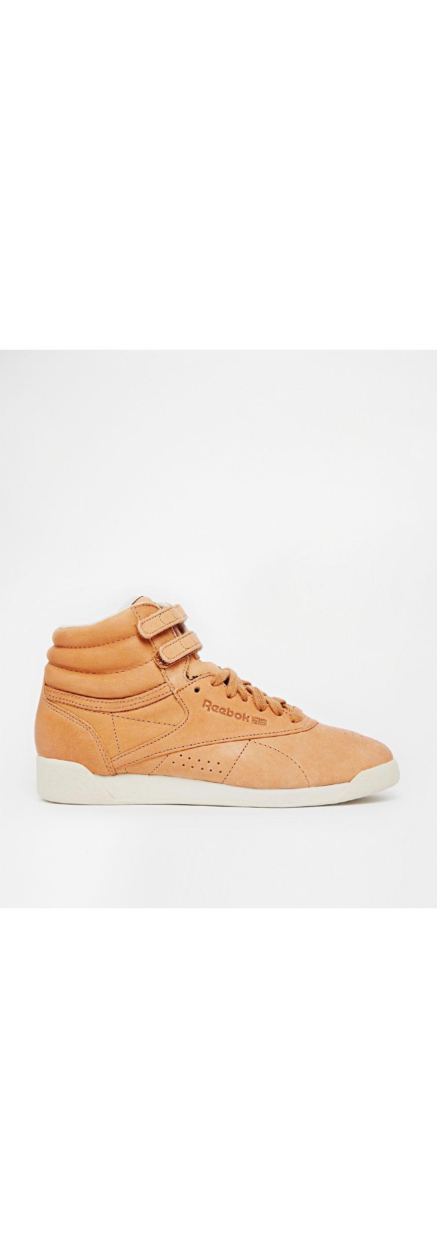 Reebok Freestyle Horween High Top Trainers in White | Lyst
