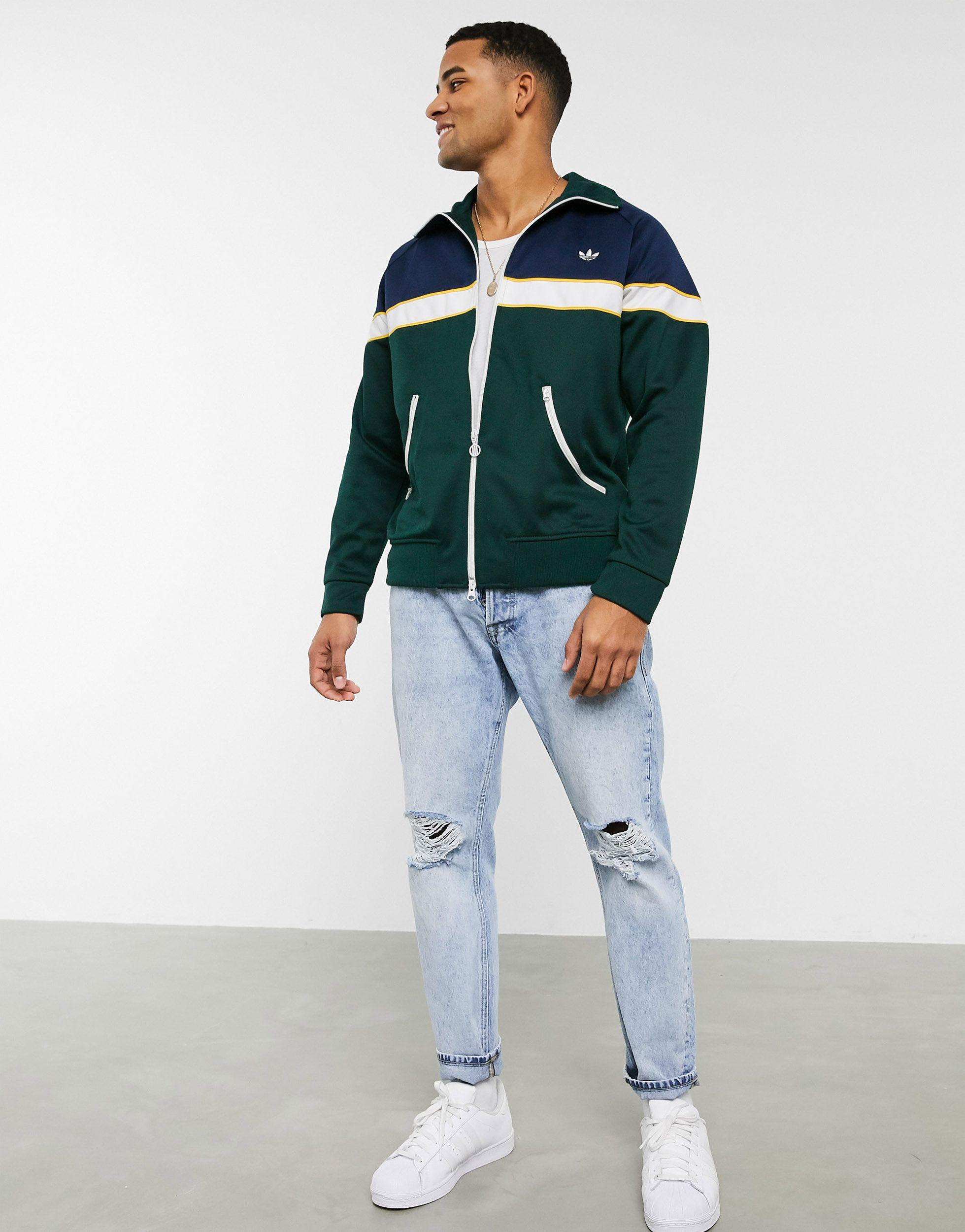 adidas Originals Synthetic Samstag Premium Track Jacket in Blue for Men |  Lyst Australia