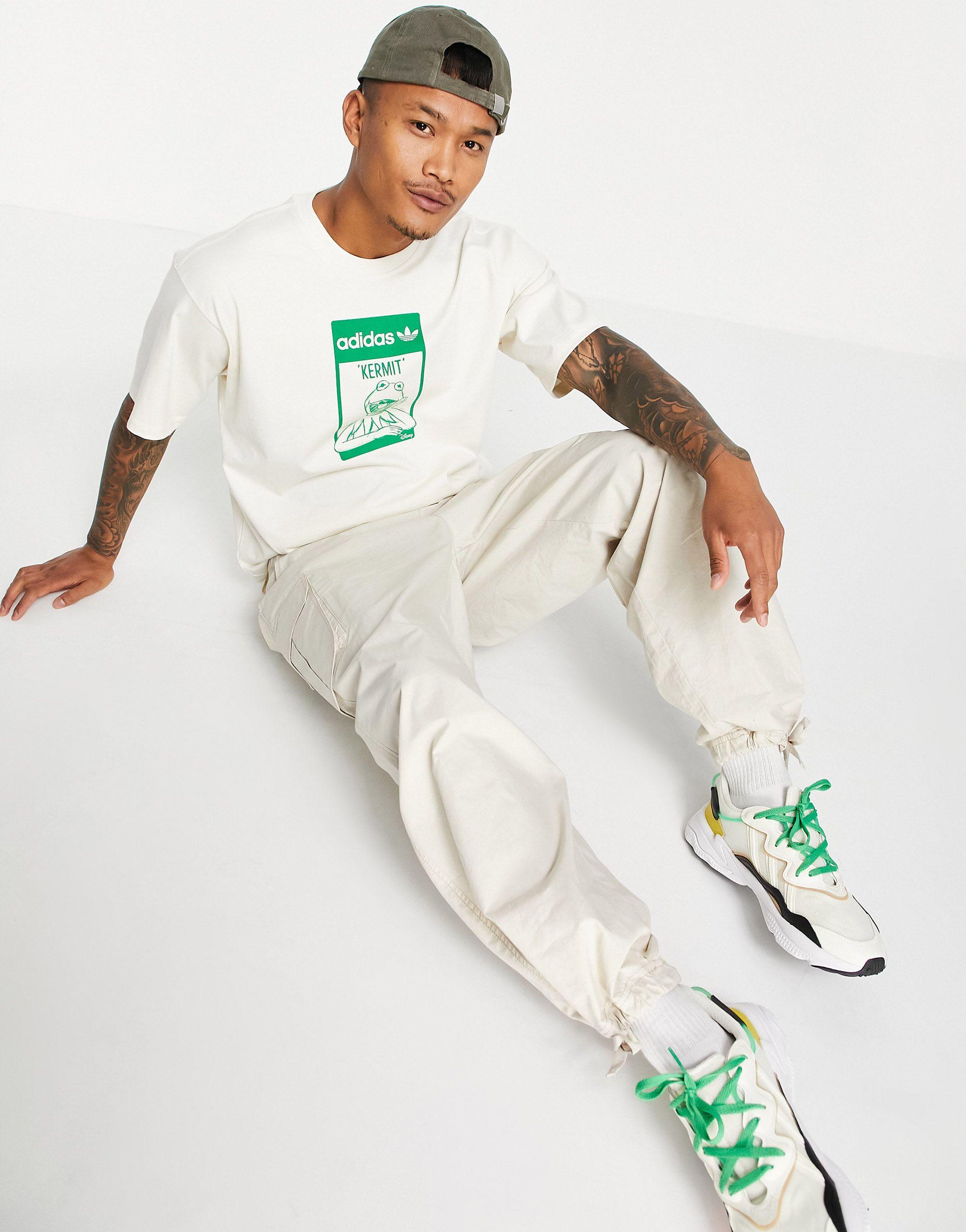 Camiseta hueso con estampado adidas Originals de color Blanco | Lyst
