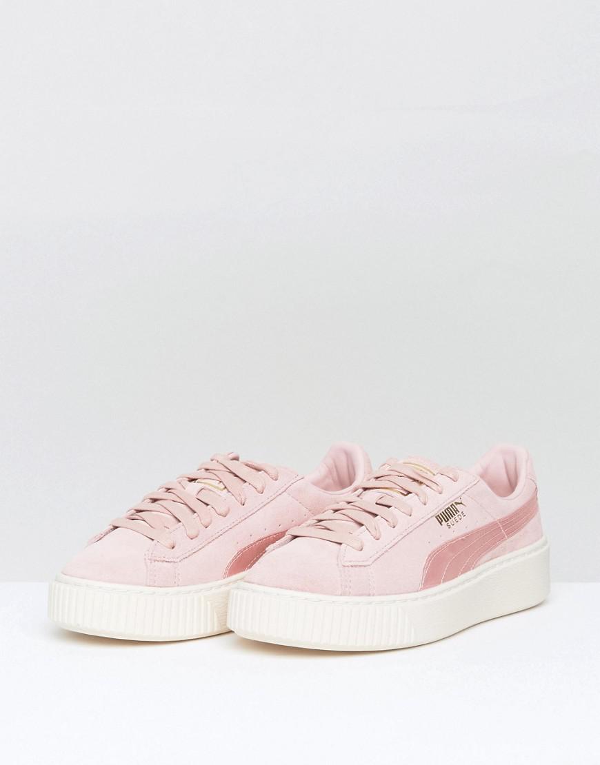 puma suede classic trainer in pink