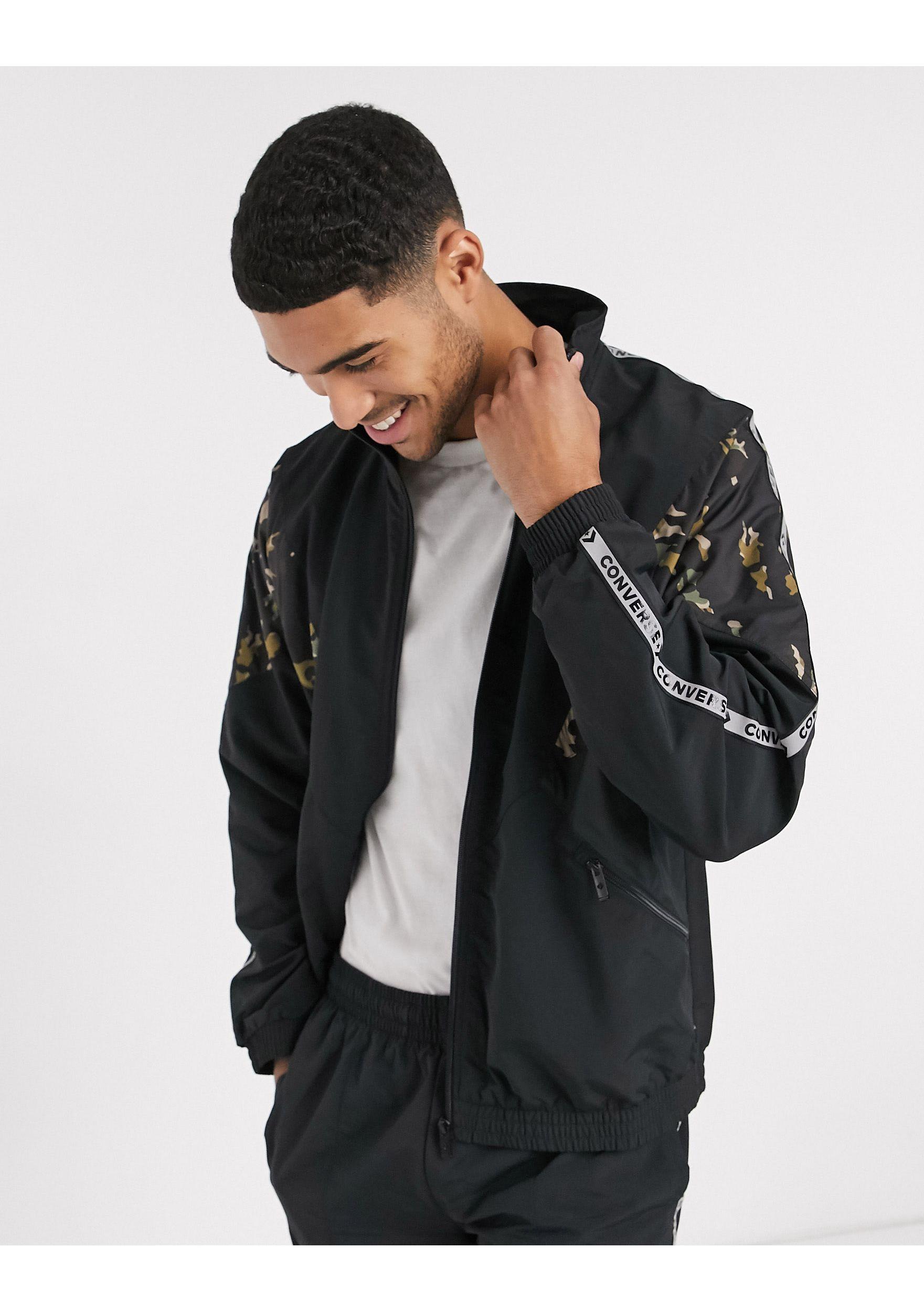 supreme paneled track jacket light blue