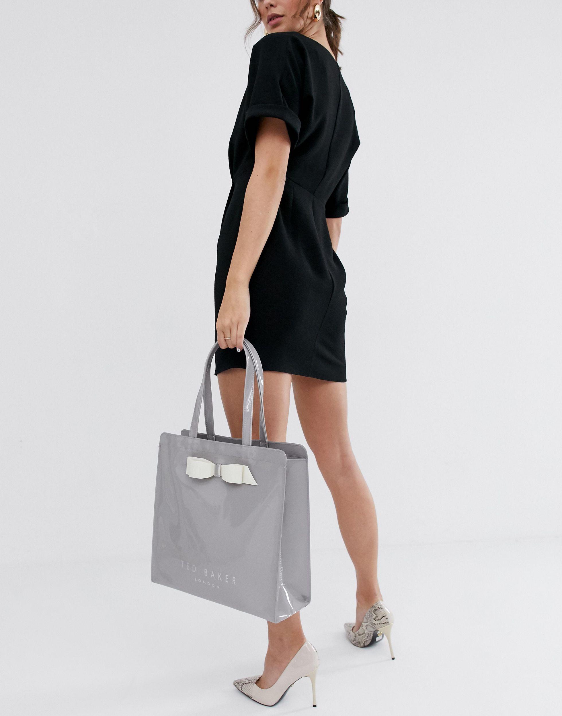 Ted Baker Almacon Bow Detail Large Icon Bag in Grey Lyst UK