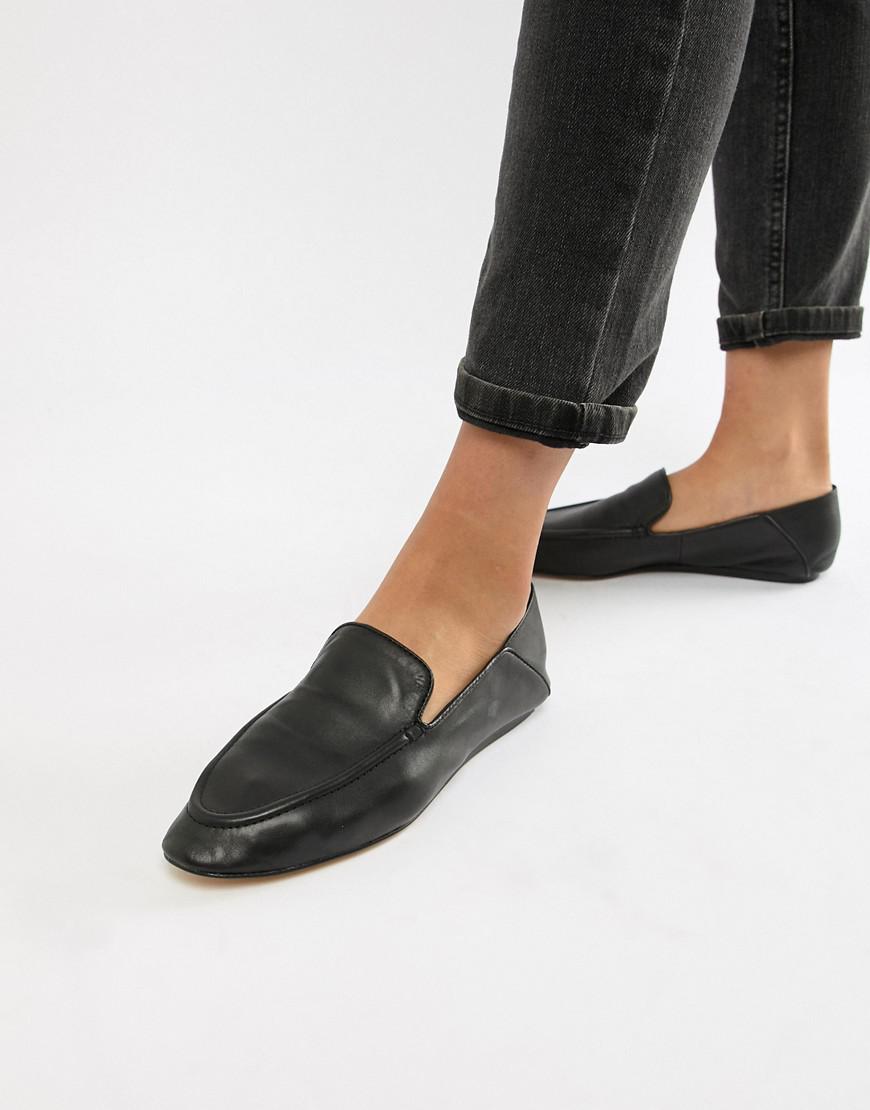 Mango Denim Soft Leather Loafer in 