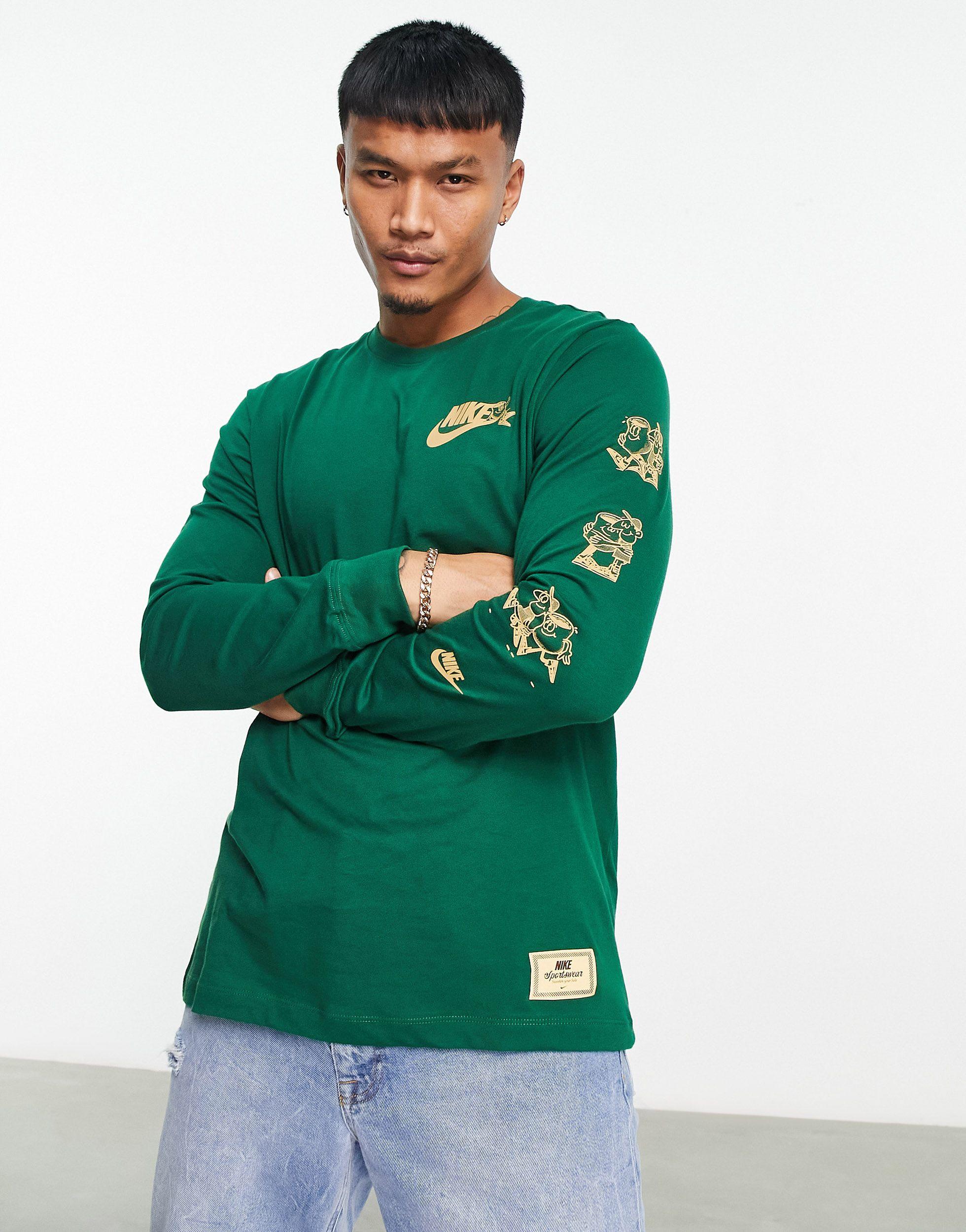 Nike 'sole Cafe Better Together' Long Sleeve Graphic T-shirt in Green for  Men | Lyst