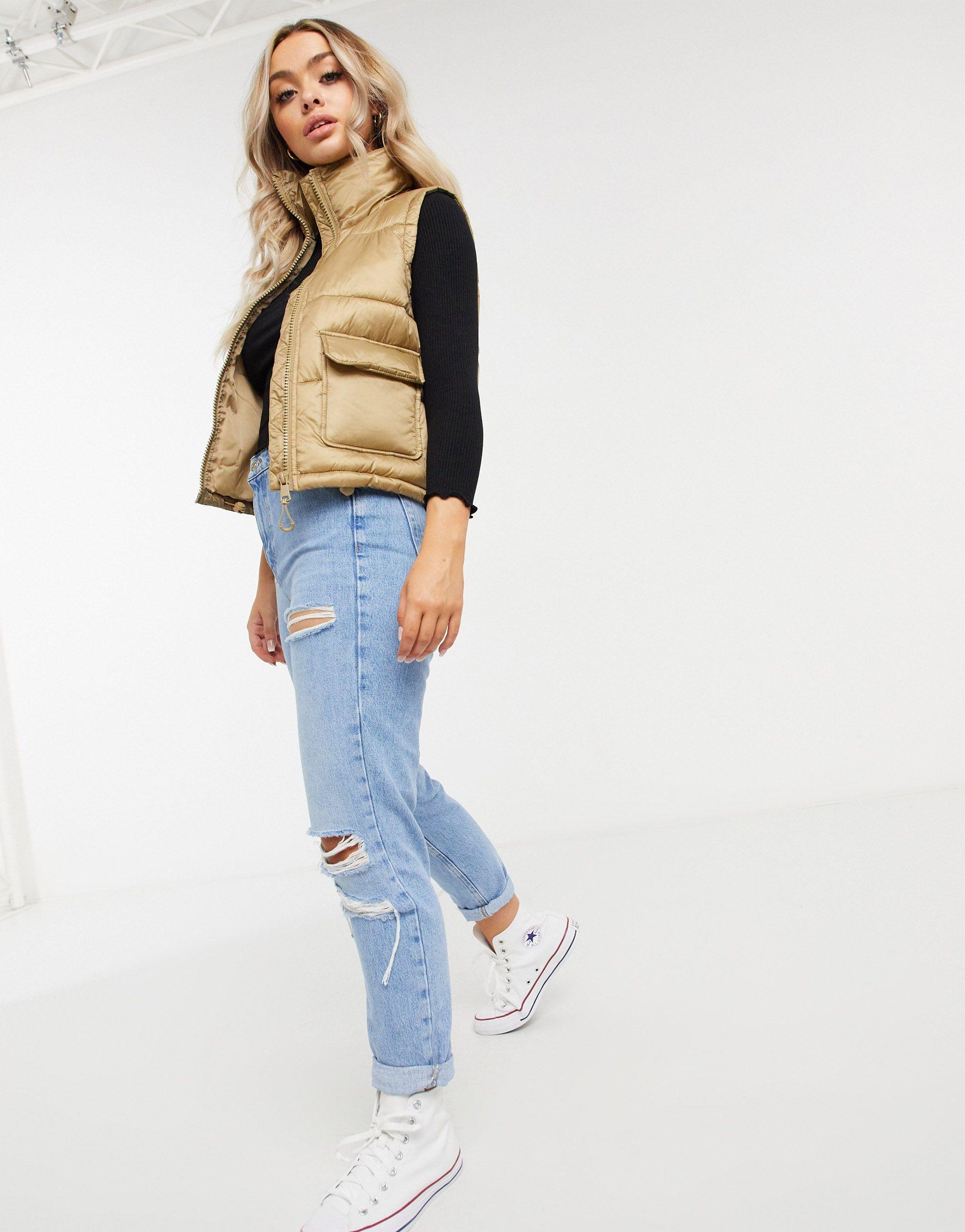 Stradivarius Padded Gilet | Lyst