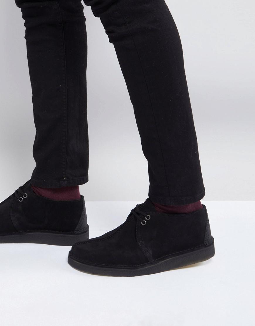 clarks desert trek black