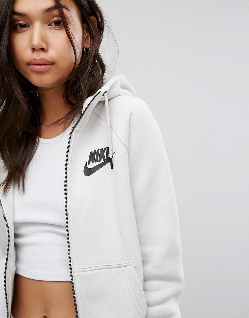 nike rally zip through hoodie