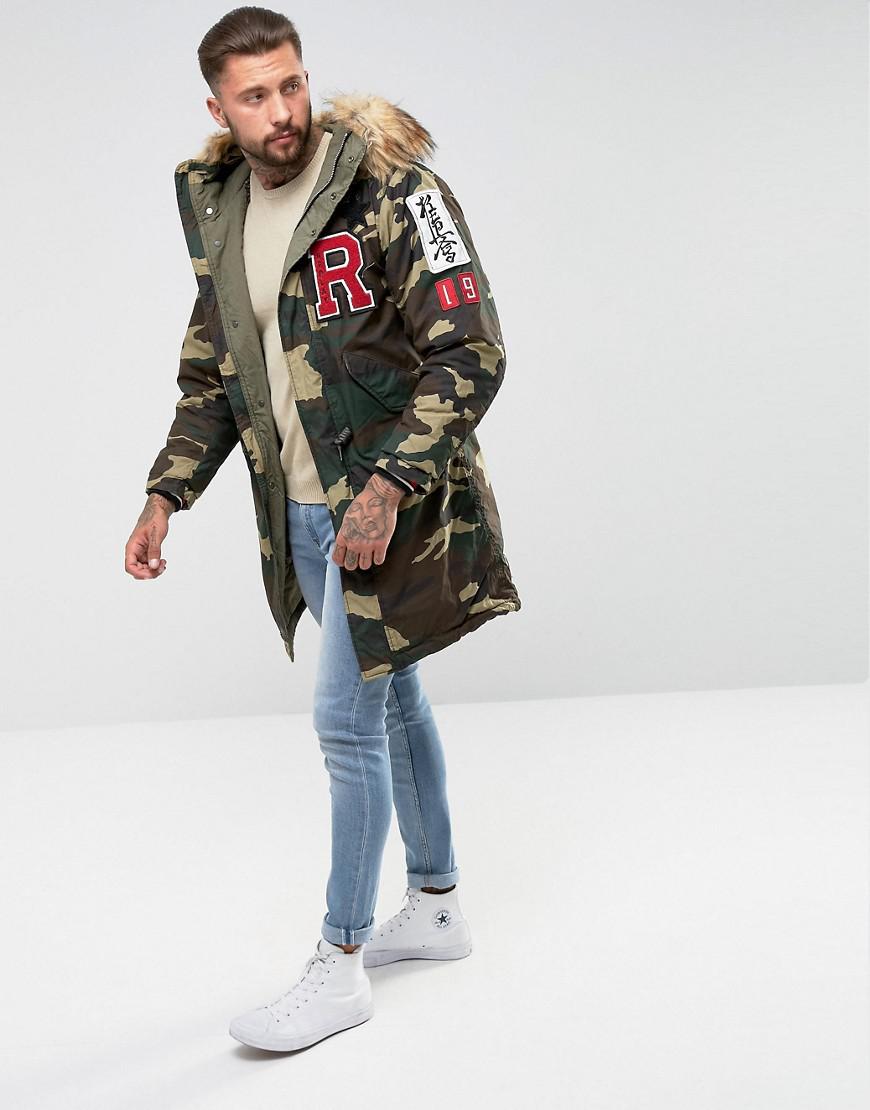 replay camo jacket