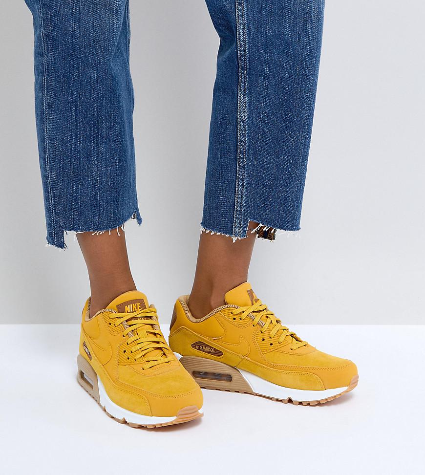 Nike Air Max 90 Mustard Suede Trainers 
