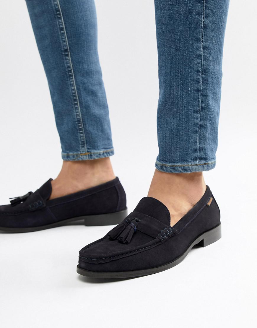 Mens blue loafers with tassels Clearance