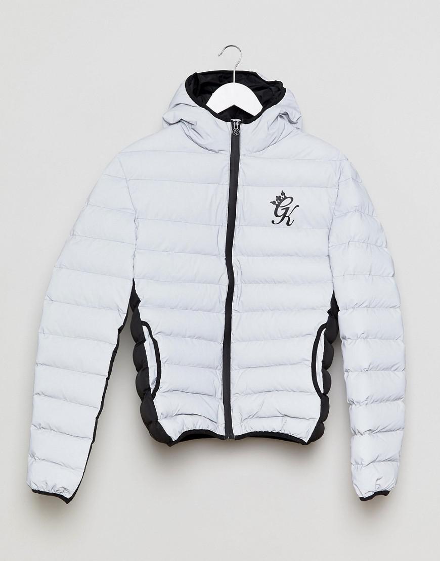 Gym King Puffer Jacket In Reflective in Grey for Men | Lyst UK