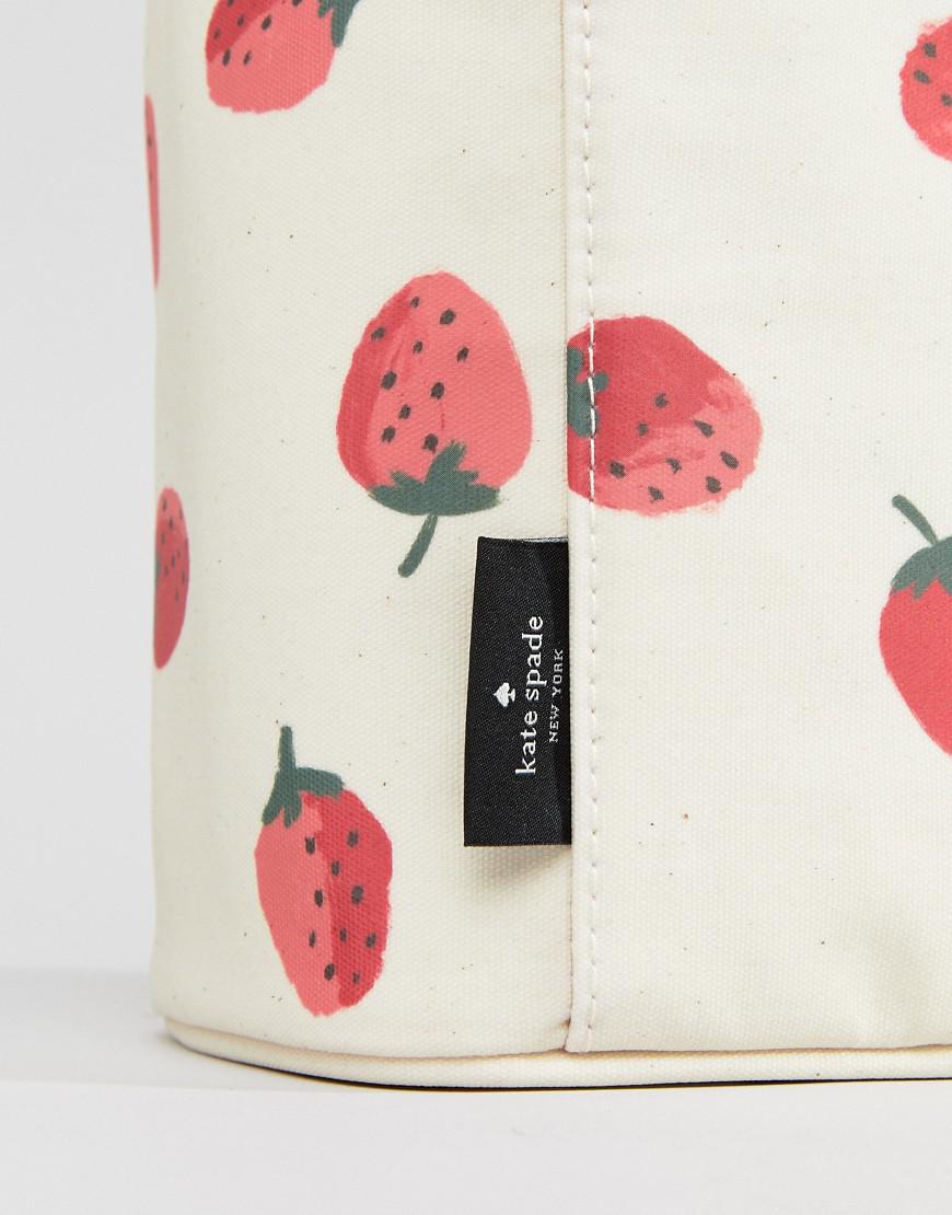 Kate Spade Leather Strawberry Just Deserts Lunch Bag - Lyst