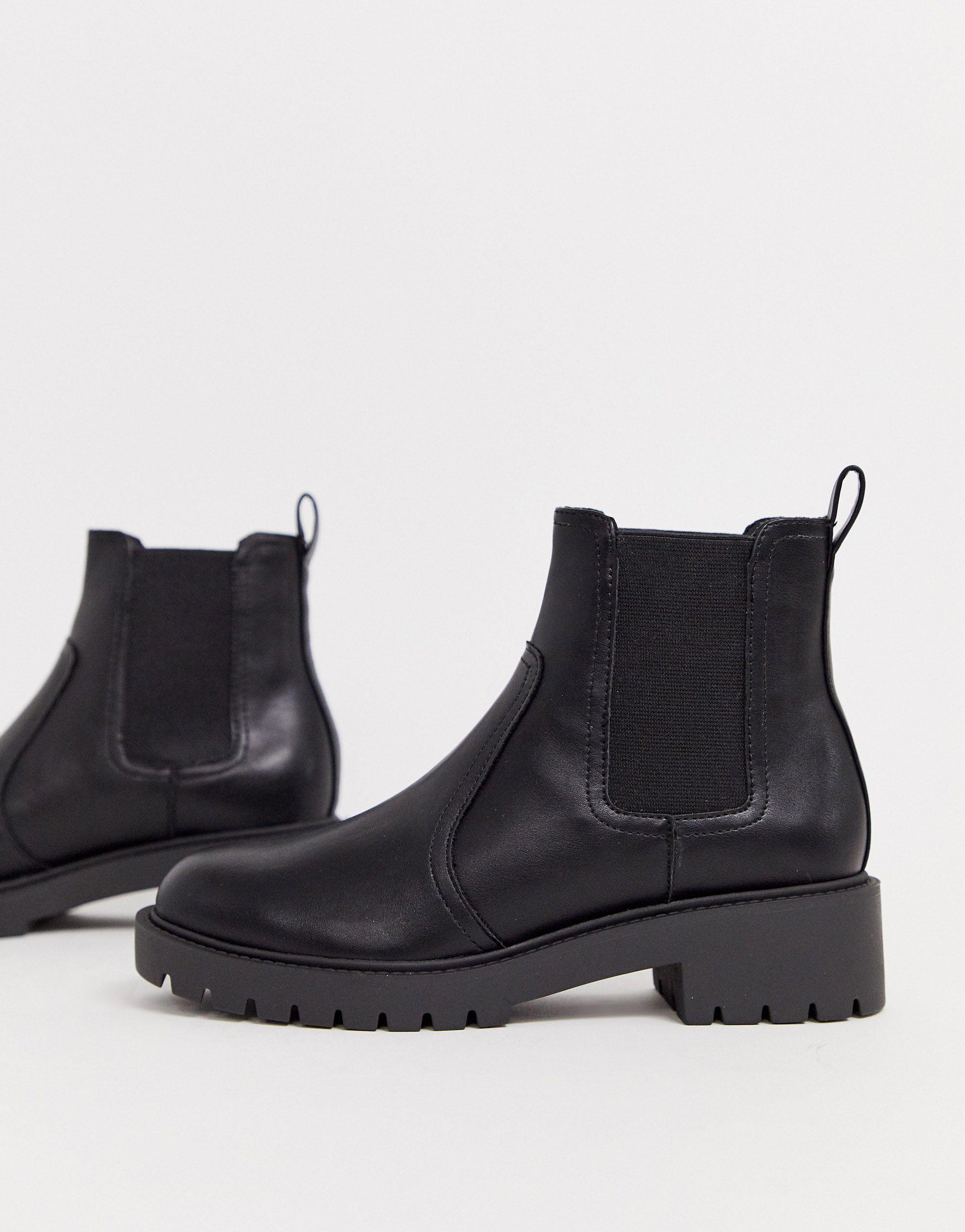 new look chunky flat boots