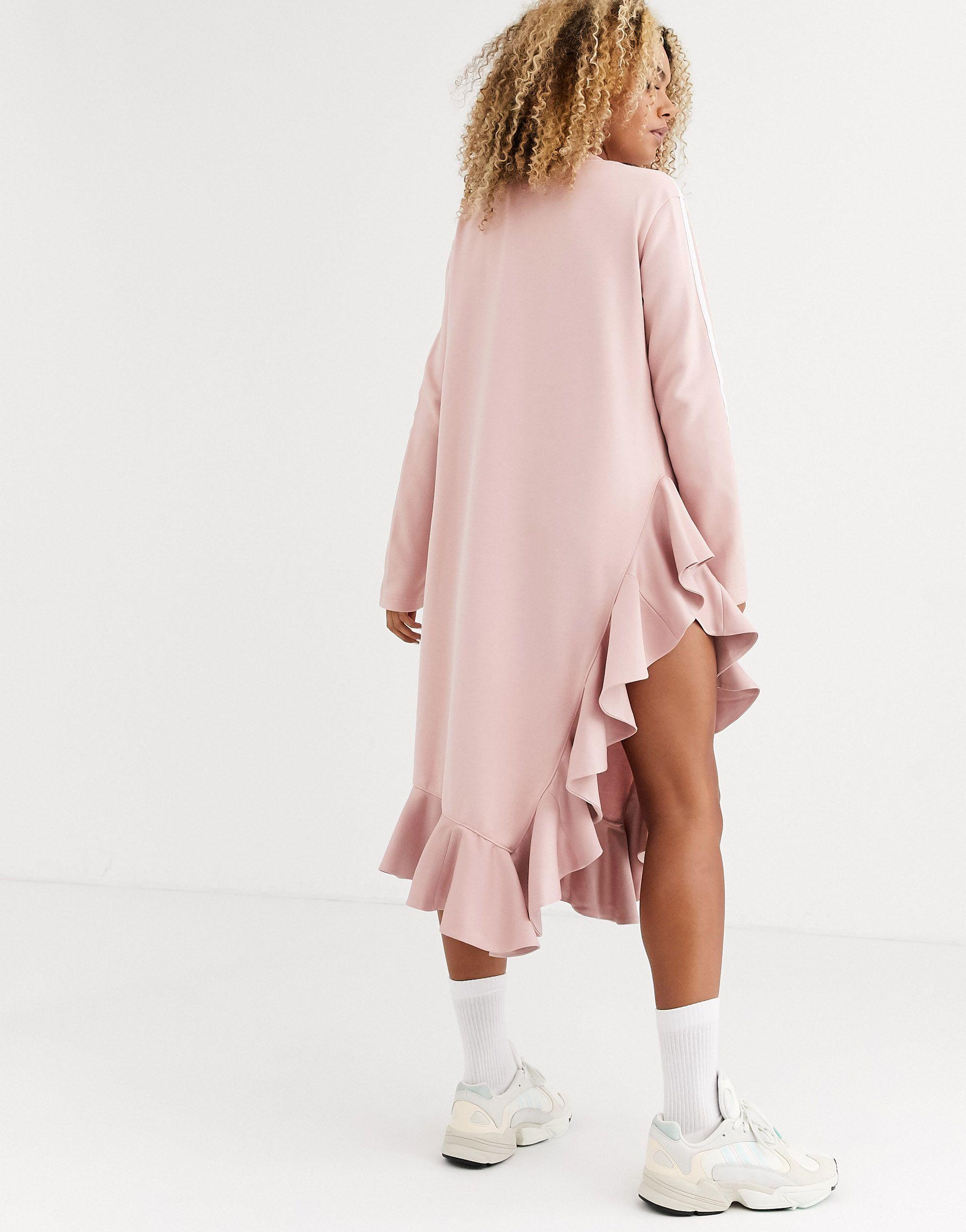 adidas Originals X J Koo Trefoil Ruffle Dress in Pink Lyst UK