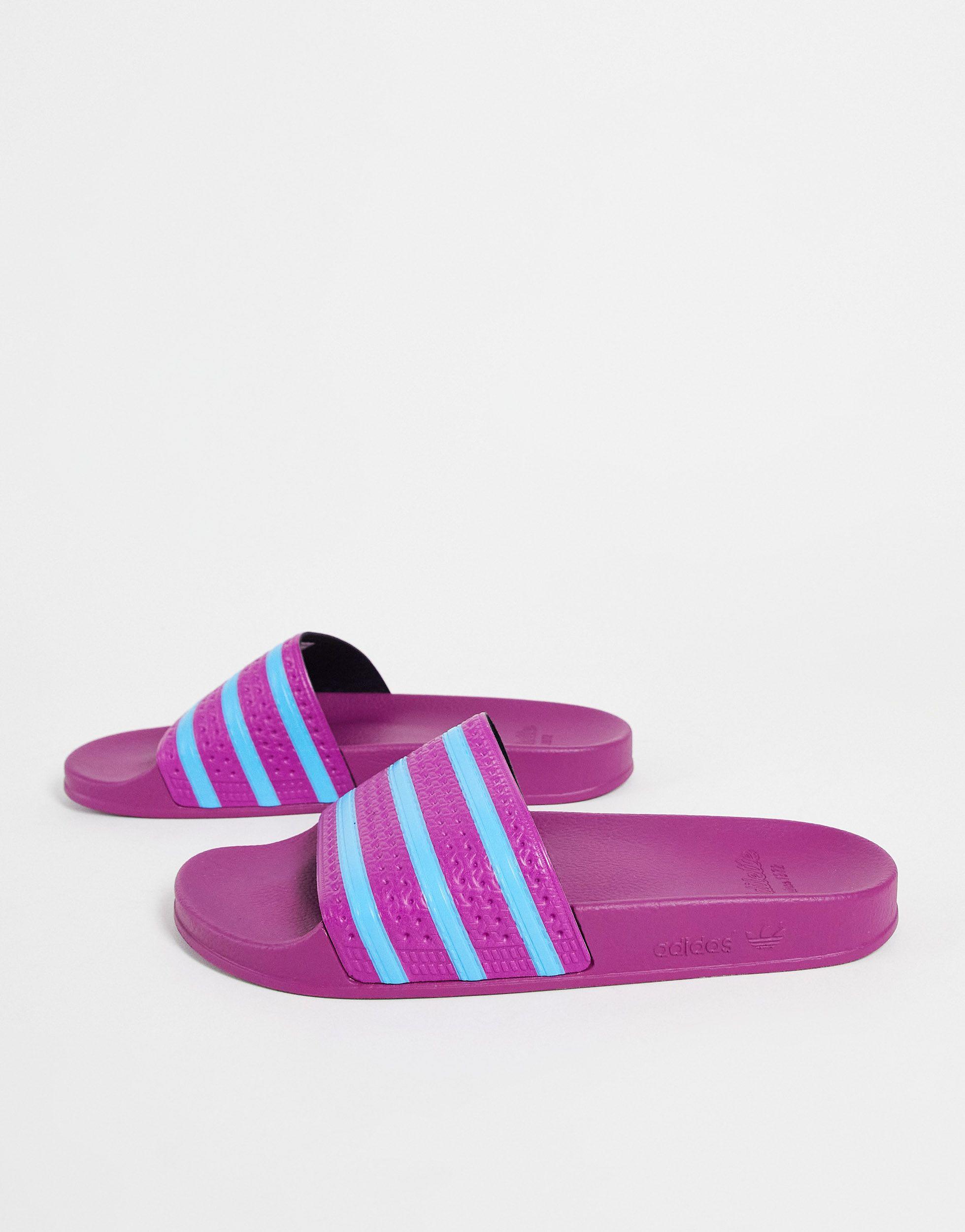 adidas Originals Adilette - Slippers in het Roze voor heren | Lyst NL
