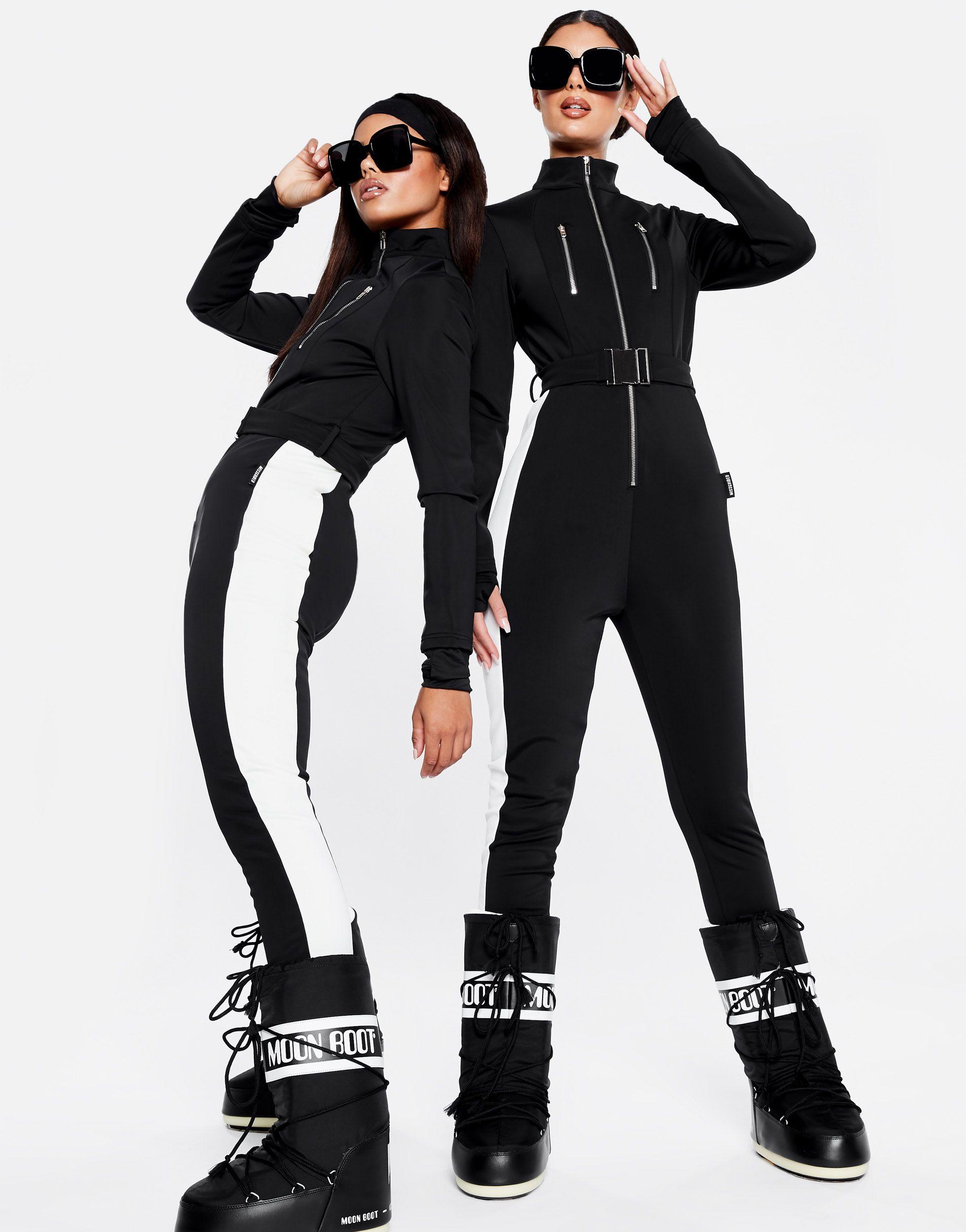 Missguided Ski Slim Fit Snow Suit in Black | Lyst