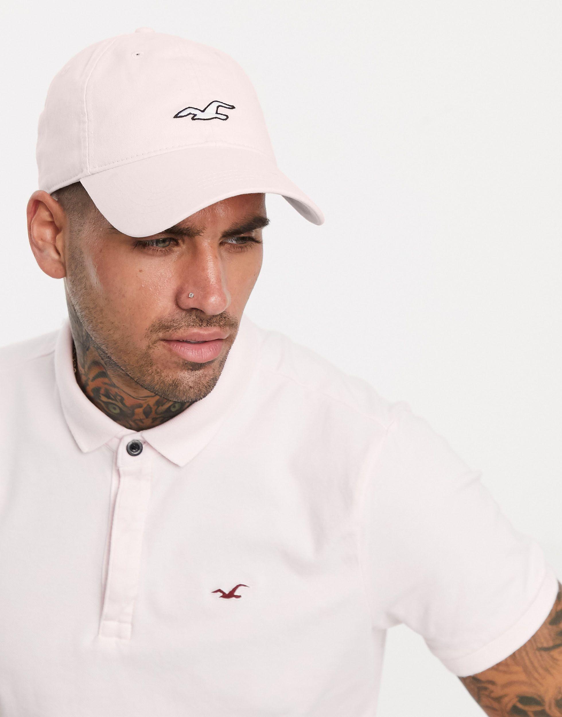 Cappellino rosa con logoHollister in Cotone da Uomo colore Rosa | Lyst